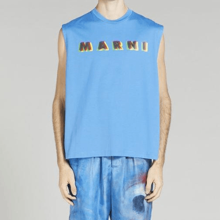 o1srvl11e0724 T-Shirt Vest in Blue