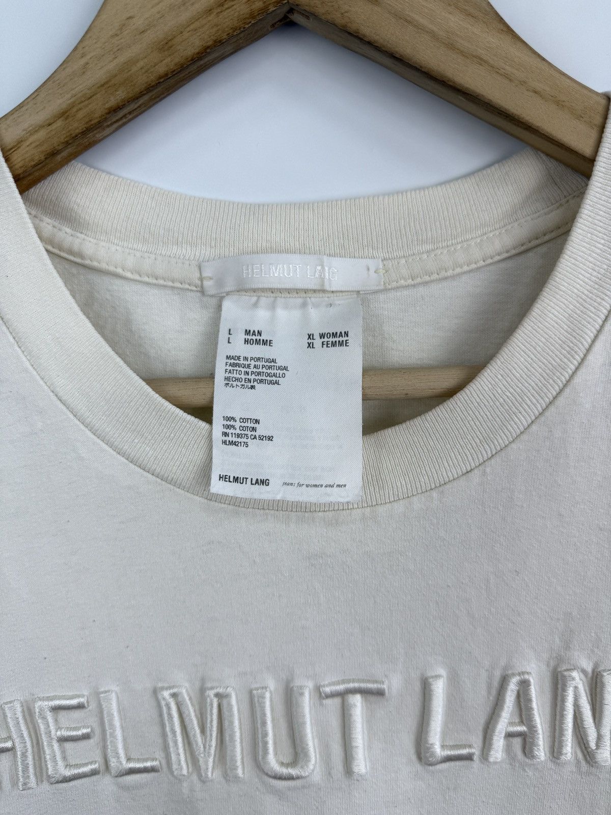 Helmut Lang 🇺🇸 Y2K Helmut Lang T-Shirt Rare Retro Hype Size US L / EU 52-54 / 3 - 7 Thumbnail