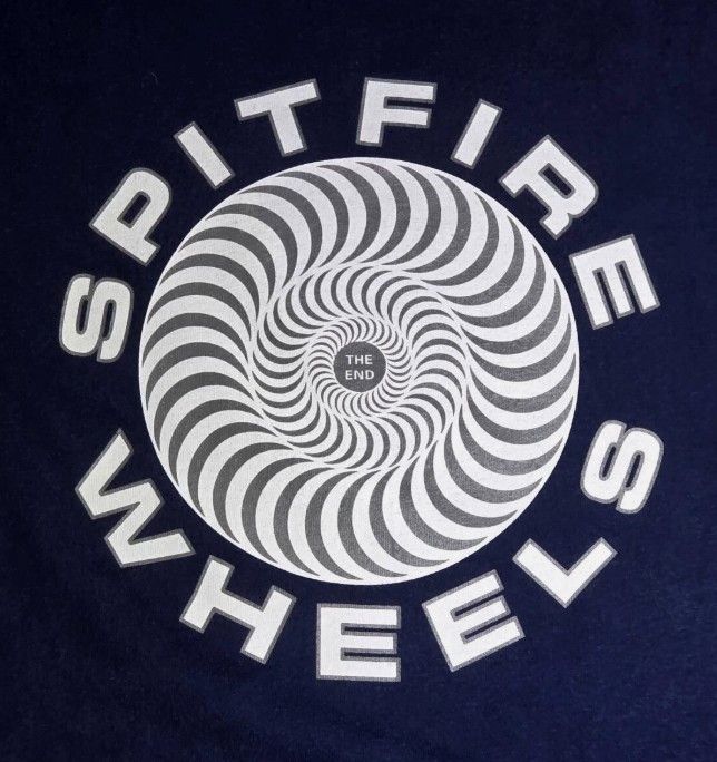 Vintage 90s Vintage Spitfire Wheels Graphic T-Shirt Navy L Size US L / EU 52-54 / 3 - 2 Thumbnail