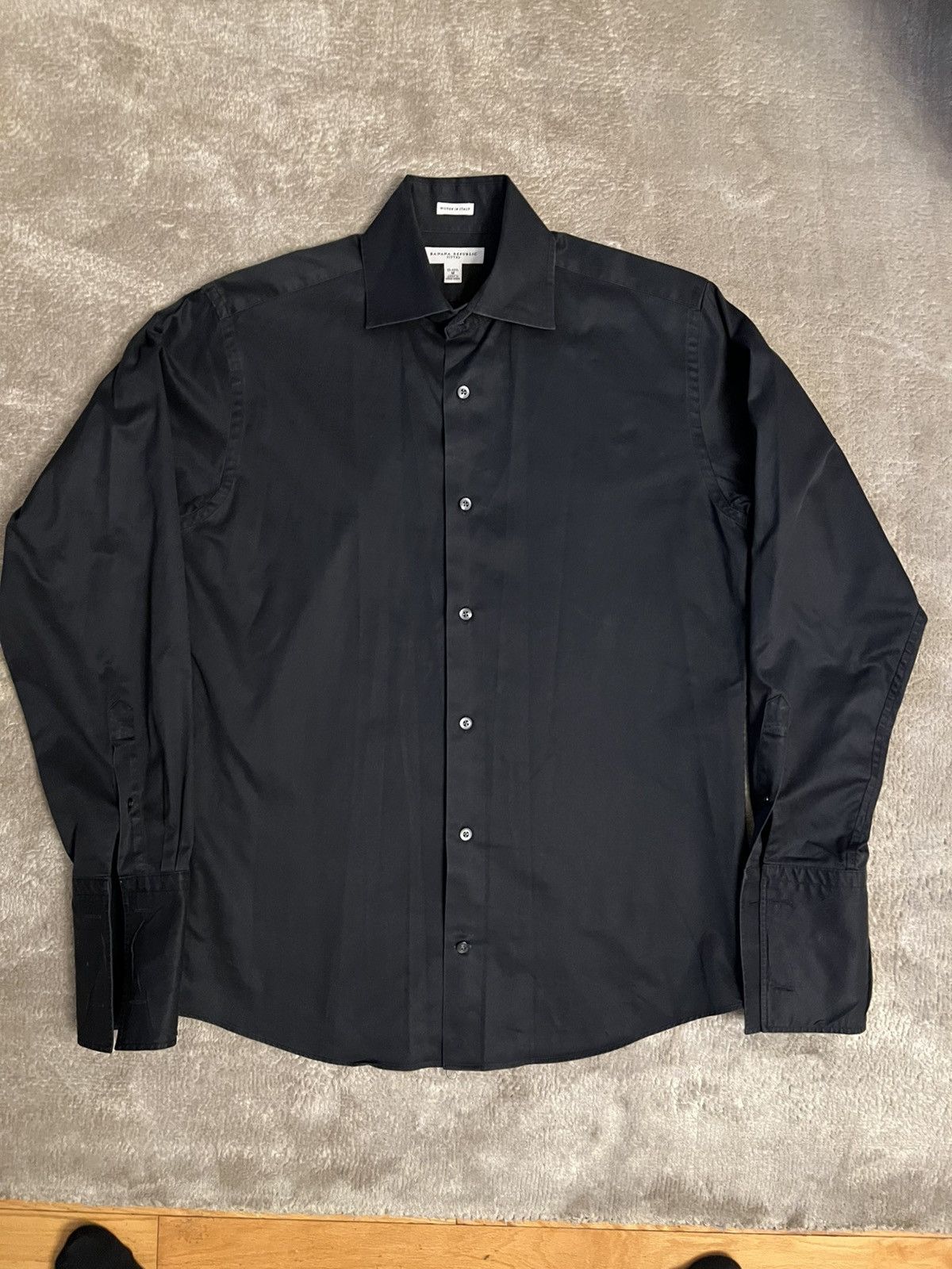 Wax Cotton French Cuff Button Shirt