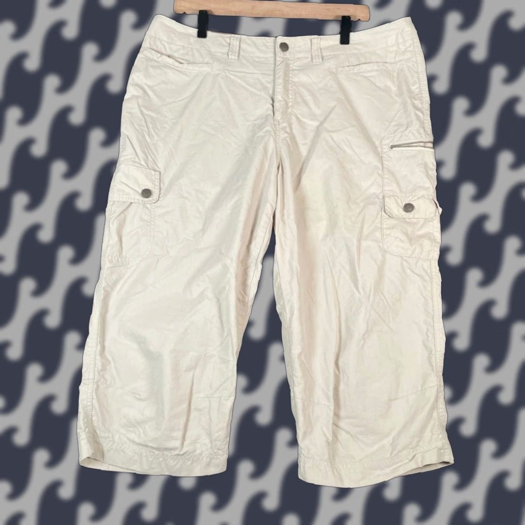 Royal Robbins Royal Robbins Capri Pants Women's 16W Cream White Cargo Utility Pockets Capris Women Size 38" / US 16 / IT 52 - 1 Thumbnail
