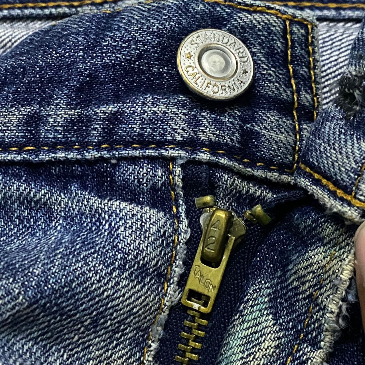 If Six Was Nine Vintage Standard California Selvegde Distressed Denim Size US 32 / EU 48 - 8 Thumbnail