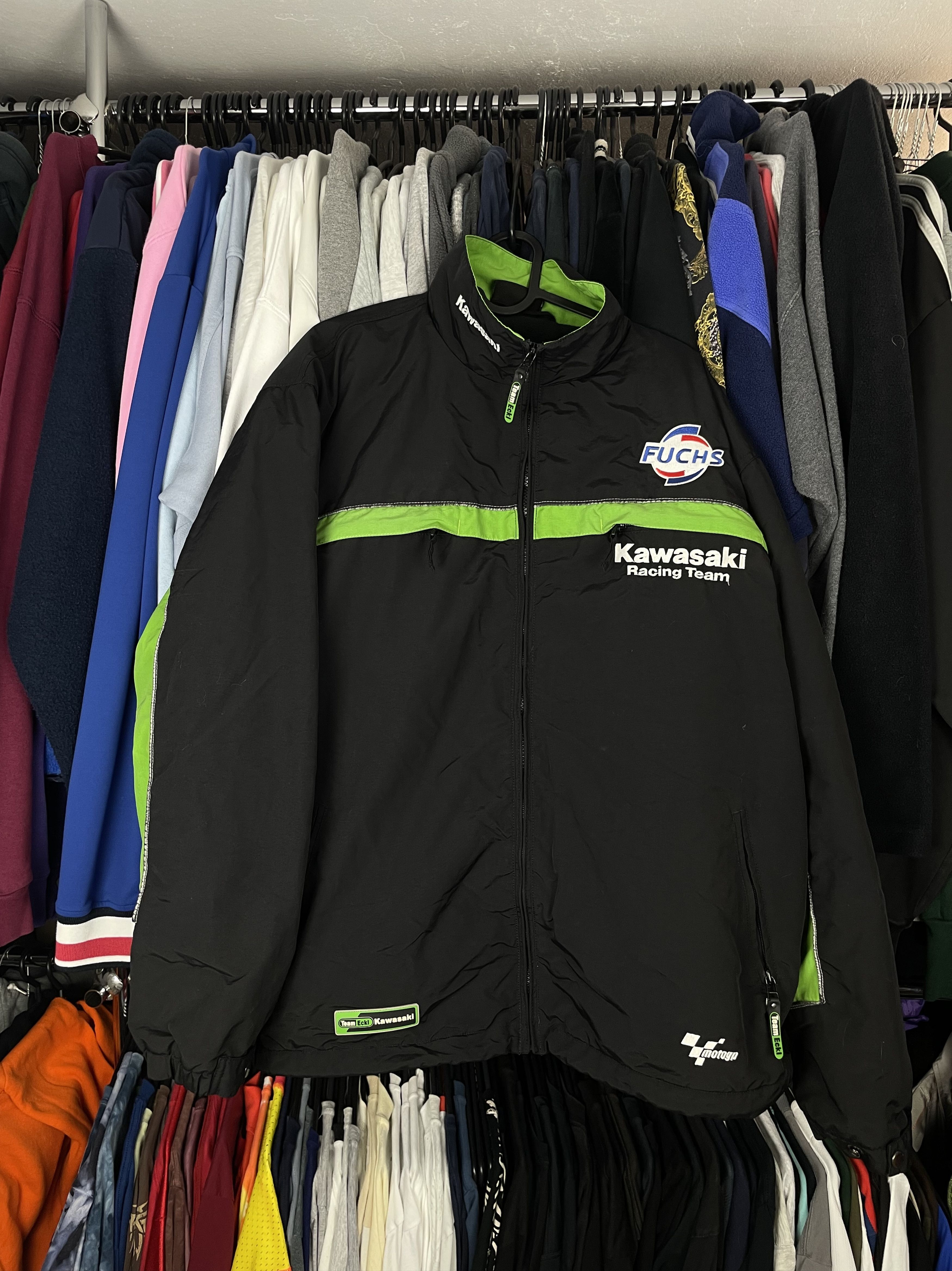Kawasaki racing jacket vintage Motogp rare 90s 00s motorcycl
