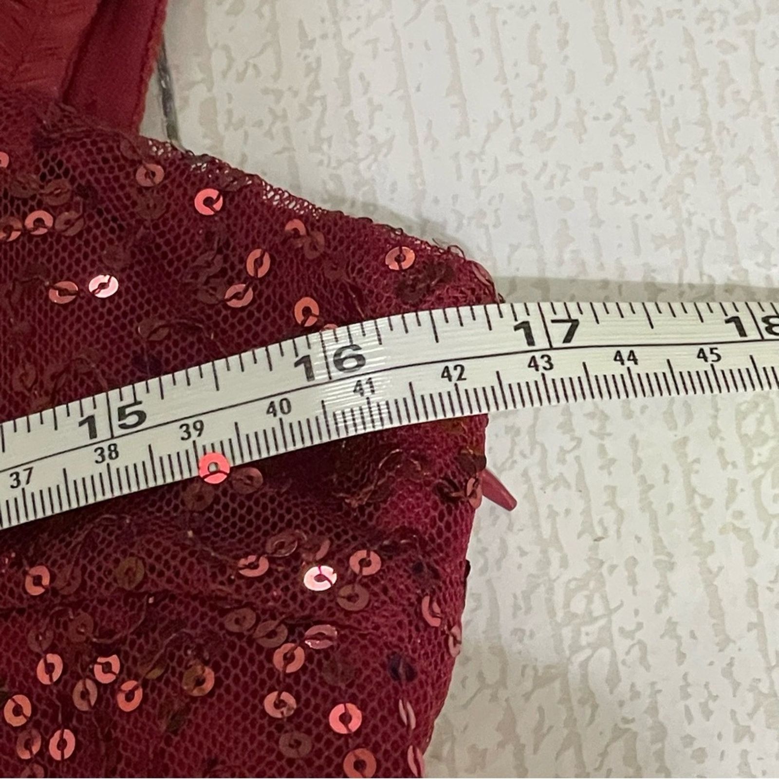 Other Ultra Pink Burgundy Sequin Bodice Mini Dress Medium Size M / US 6-8 / IT 42-44 - 5 Thumbnail