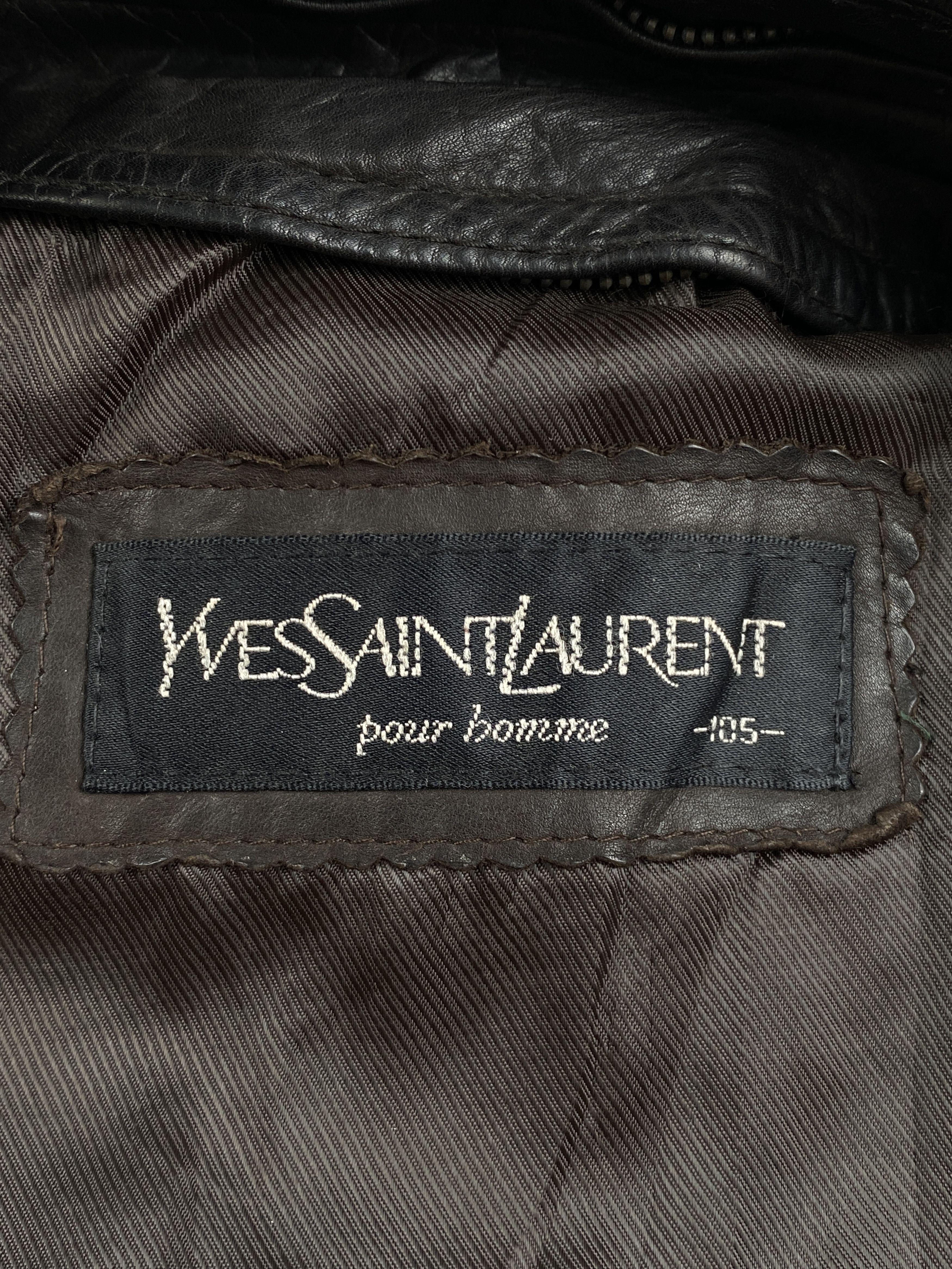 Yves Saint Laurent Leather Car Coat Jacket Size US L / EU 52-54 / 3 - 17 Thumbnail