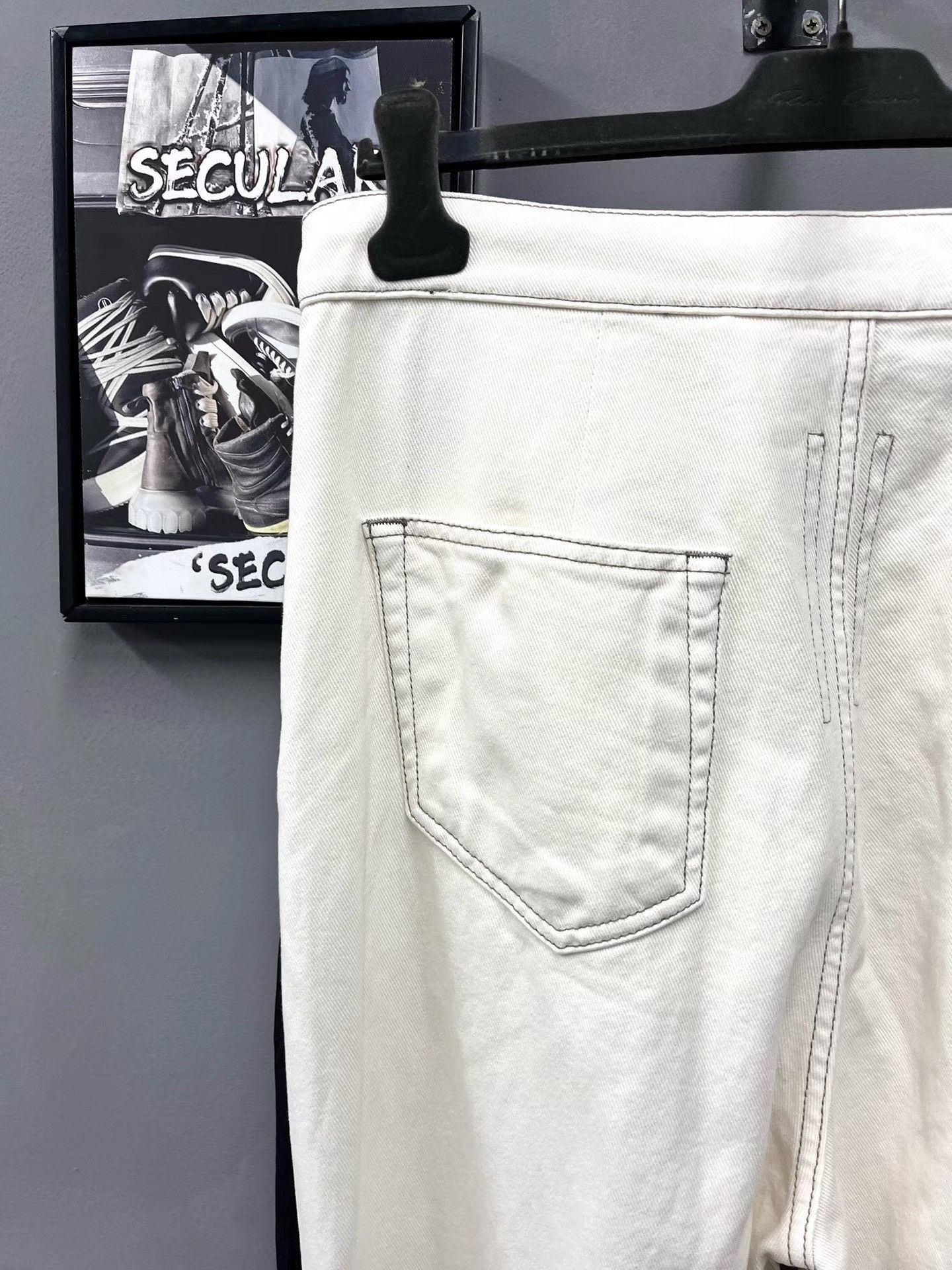 Rick Owens Rick Owens Bolan Bootcut White Jeans K34 Size US 32 / EU 48 - 5 Thumbnail