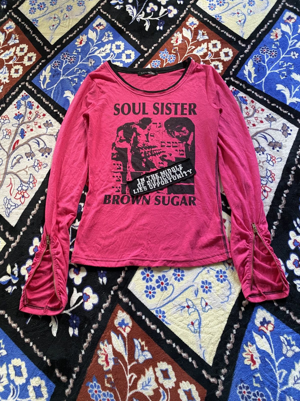 If Six Was Nine Lazy Daisy Bondage Zip Punk Longsleeve Size US M / EU 48-50 / 2 - 2 Thumbnail