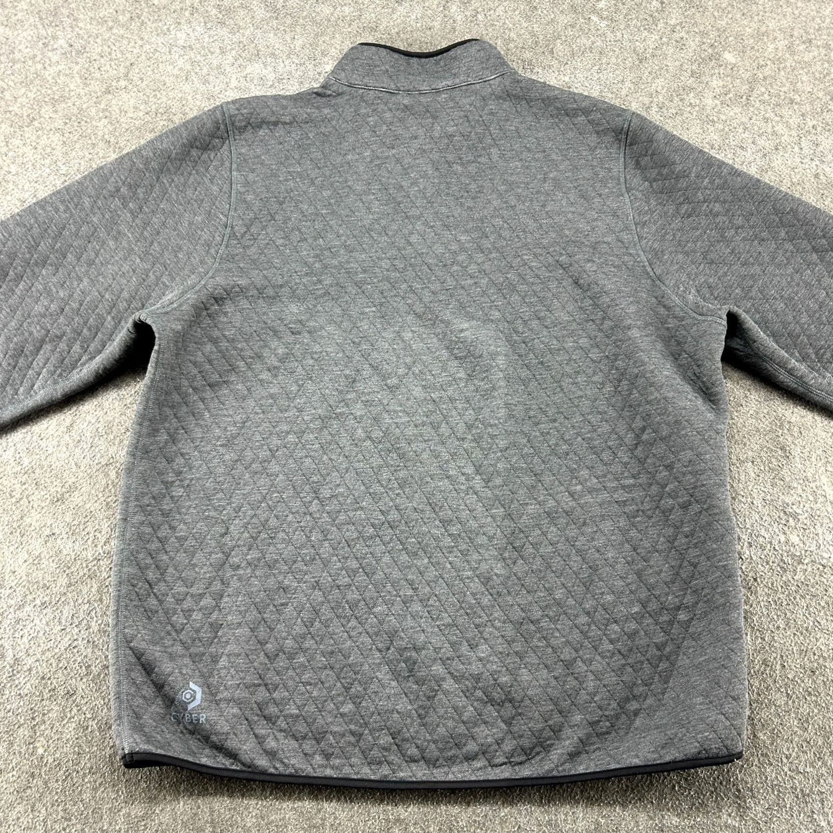 Marine Layer Marine Layer Sweater Mens 2XL Grey Quilted Fleece Pullover Corbet 1/4 T Snap Short Logo Solid Long Sleeve Winter Fall Spring Regular Mens Size US XXL / EU 58 / 5 - 7 Thumbnail