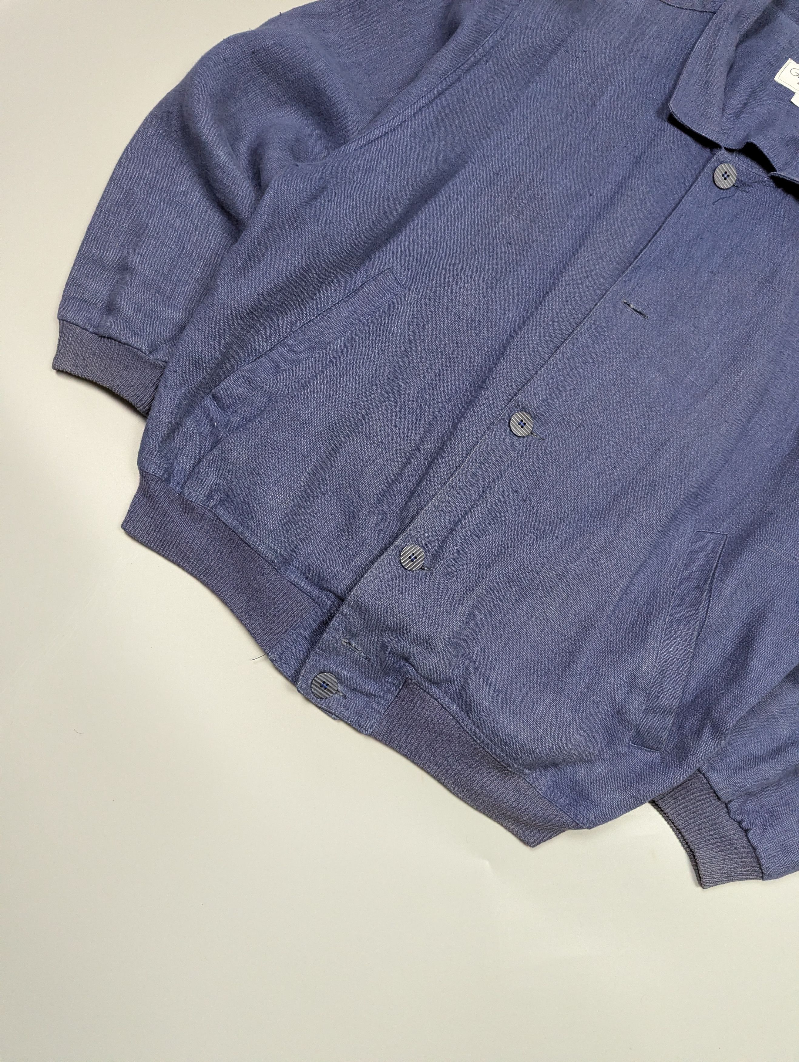 Gran Sasso Rare Gran Sasso 70s Vintage Linen Jacket Faded Blue Size US L / EU 52-54 / 3 - 5 Thumbnail