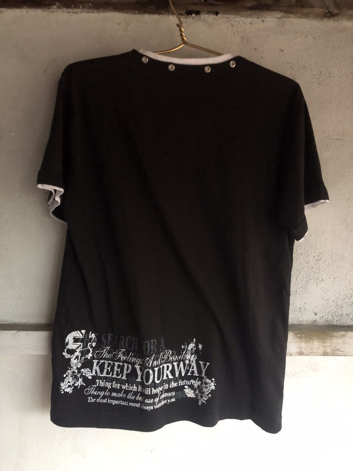 If Six Was Nine × Japanese Brand × Le Grande Bleu (L.G.B.) Japanese Skull Poem Euroyal t-shirt Size US L / EU 52-54 / 3 - 3 Thumbnail