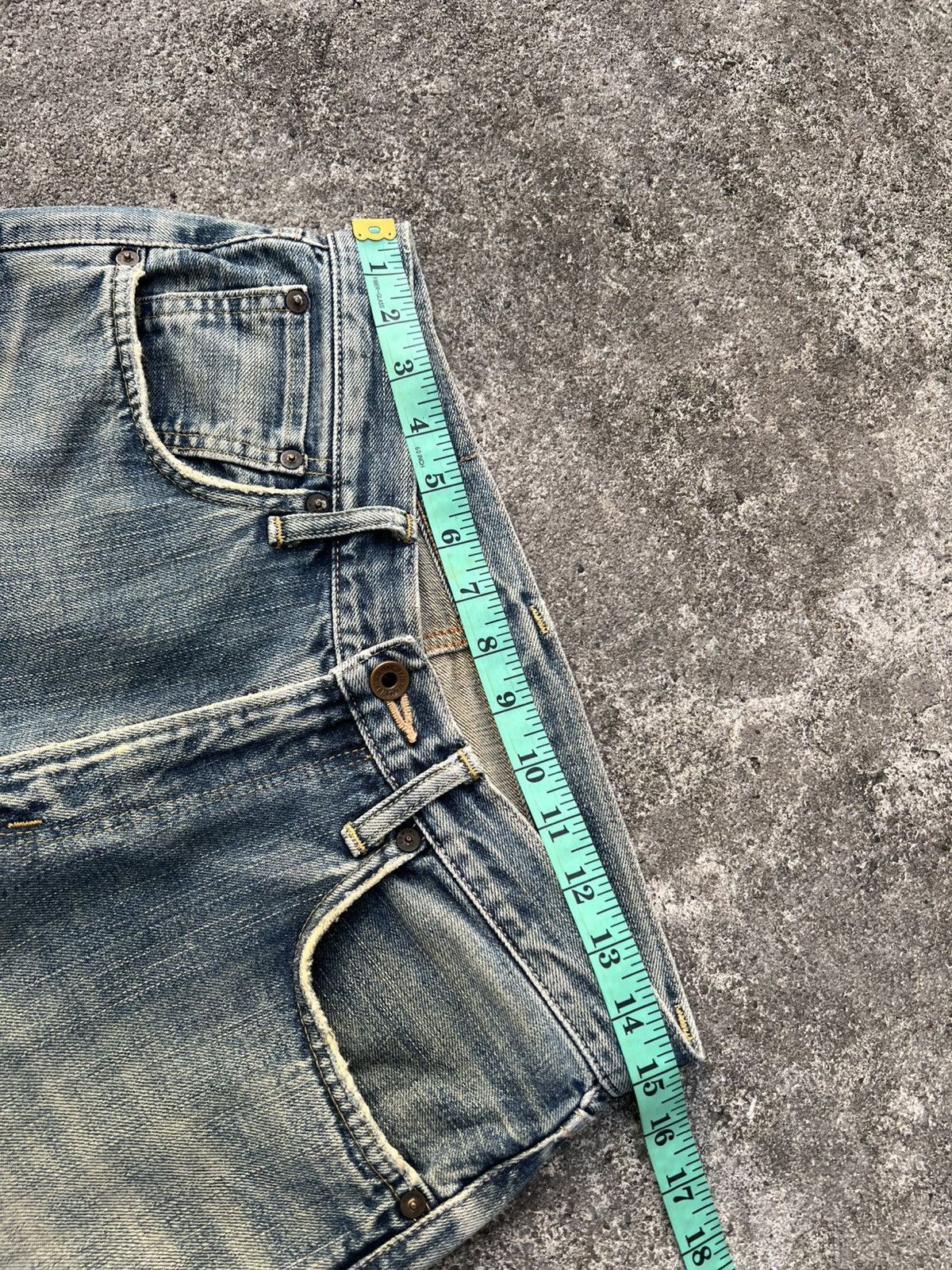Edwin Vintage Edwin 505x Selvedge Distressed Mud Wash Jean Size US 30 / EU 46 - 3 Thumbnail
