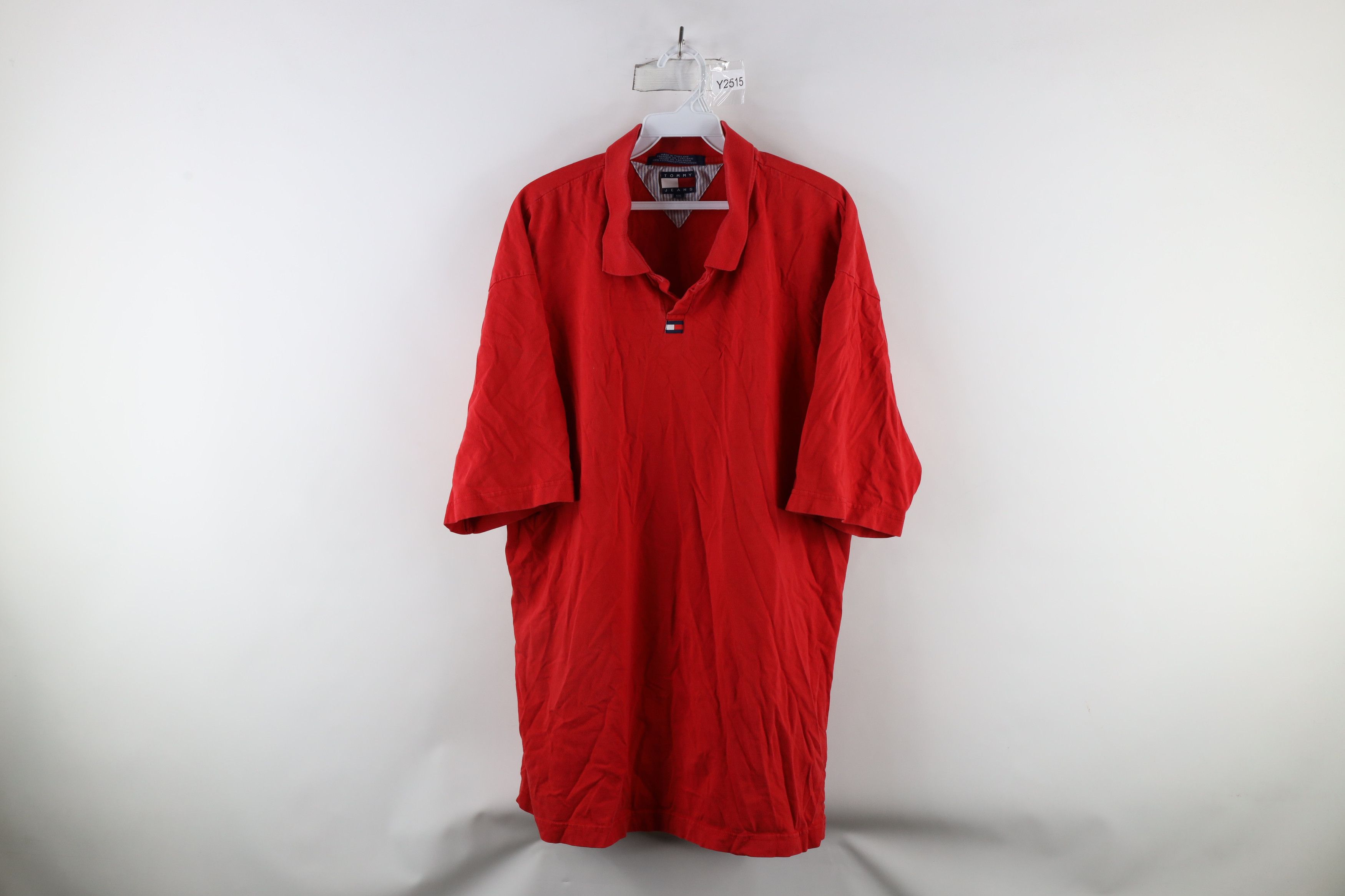 Tommy Hilfiger × Vintage Vintage 90s Tommy Hilfiger Center Flag Logo Golf Polo Shirt Size US XXL / EU 58 / 5 - 1 Thumbnail