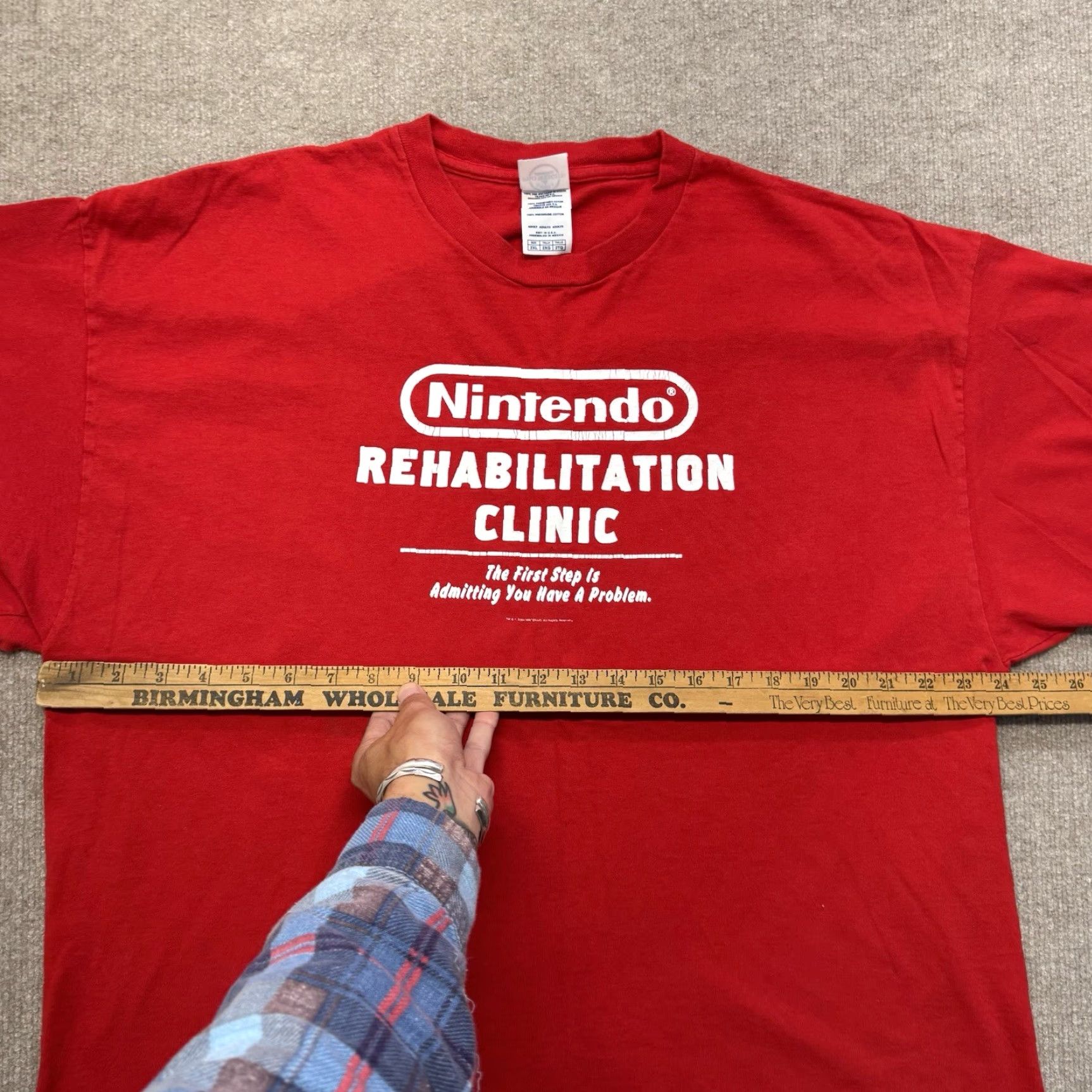 Nintendo Nintendo Rehab Clinic T Shirt Mens XXL Red Graphic Tee Vintage 2XL Retro Geek Size US XXL / EU 58 / 5 - 6 Thumbnail