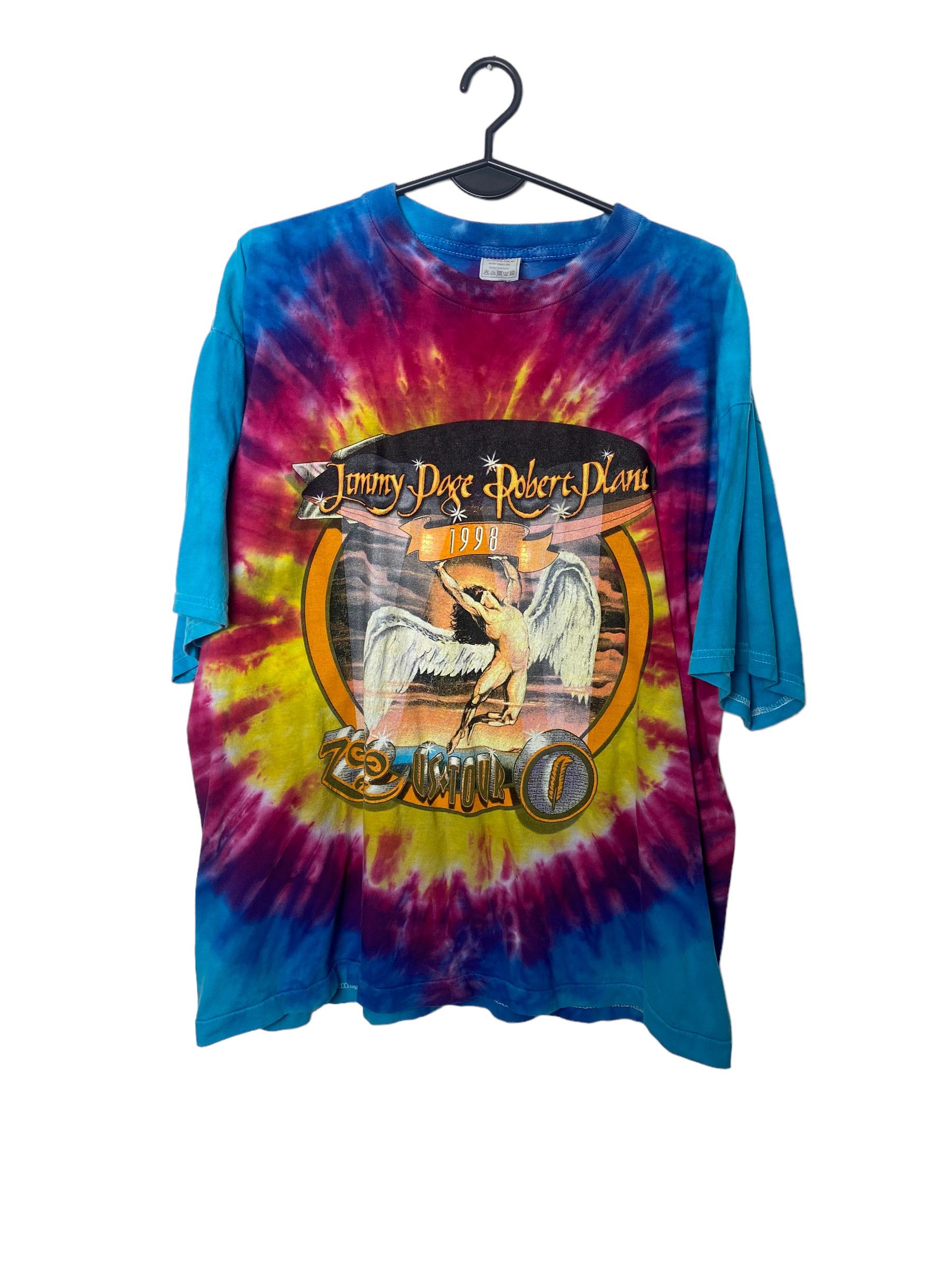 Band Tees × Vintage 1998 Page and Plant Shirt Led Zeppelin Travis