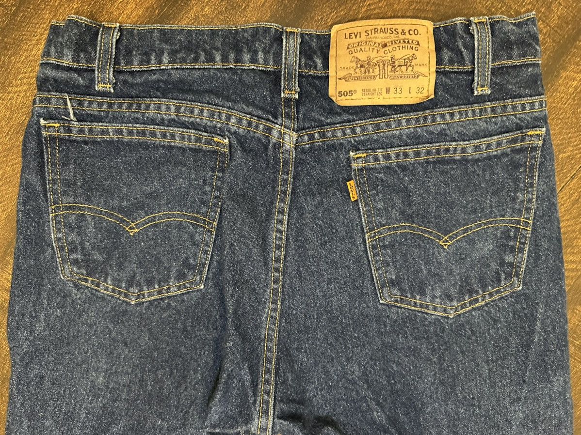 Levi's VTG 90s Orange Tab Levi’s 505 Regular Straight Leg 32x31.5 Size US 32 / EU 48 - 2 Thumbnail