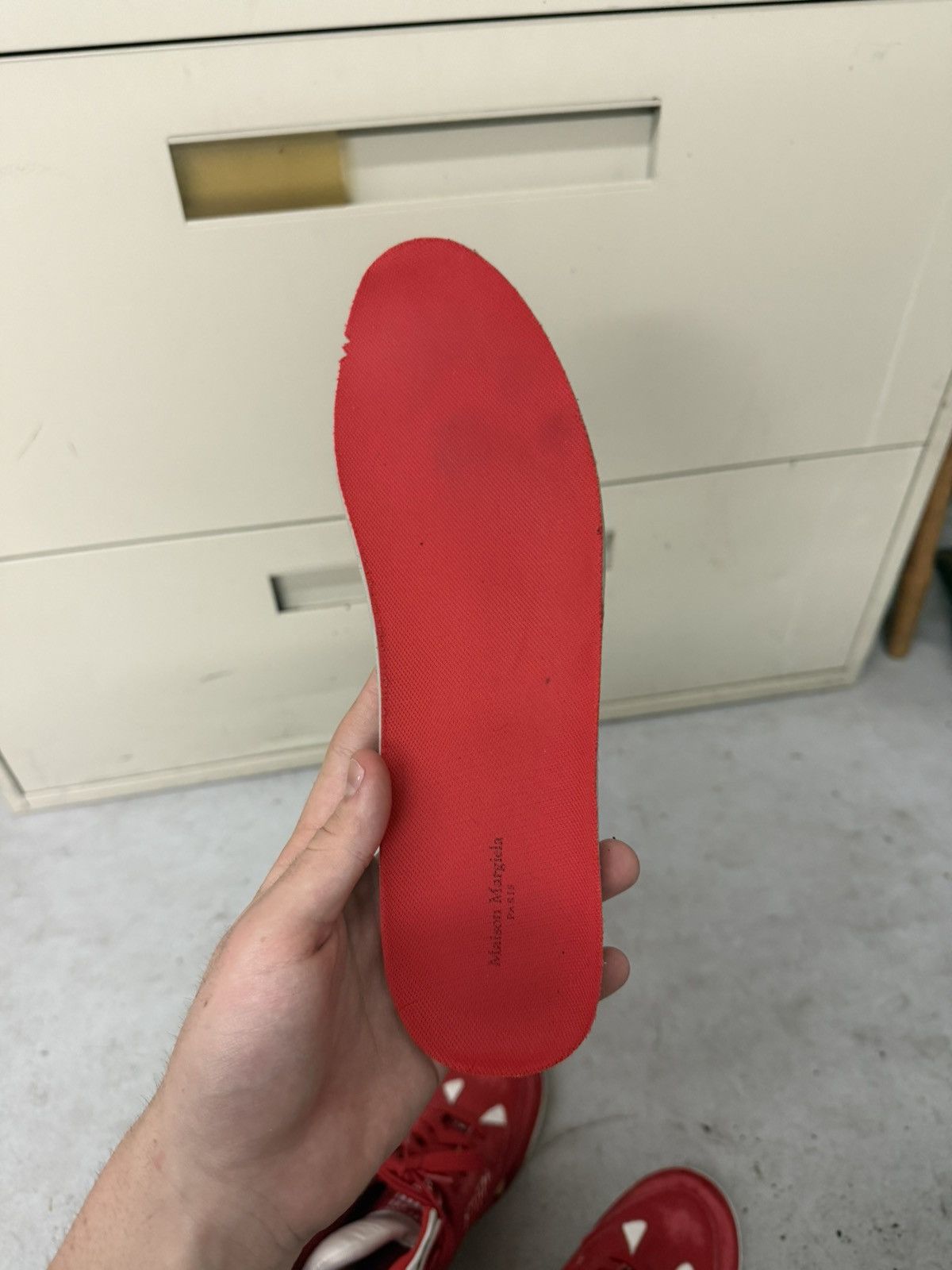 Maison Margiela Maison Margirla DDSTCK Hightop Red Size US 9 / EU 42 - 16 Thumbnail