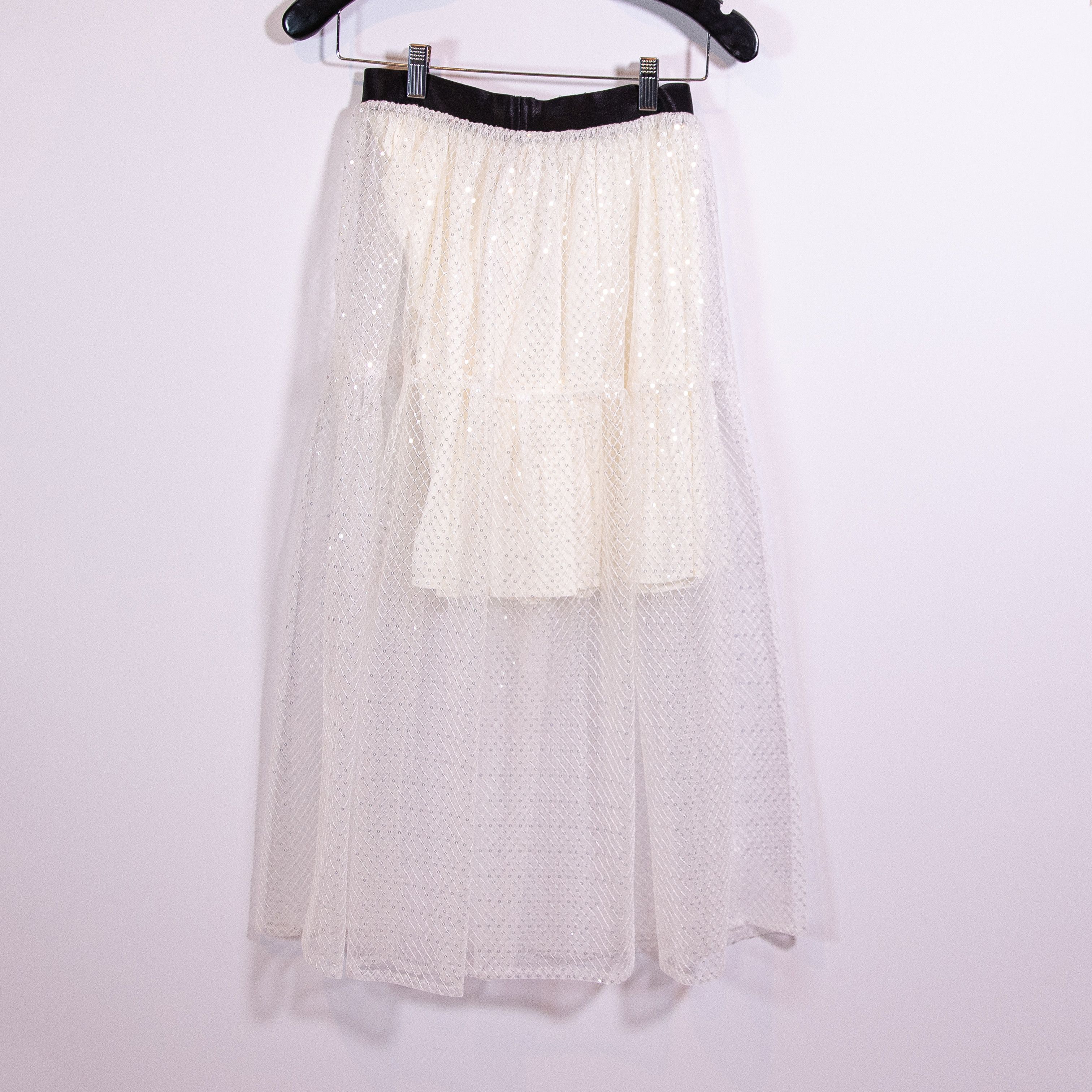 Maje NEW Maje Jiris Sequin Embellished Tulle Mesh Pull On Midi Size 27" / US 4 / IT 40 - 4 Thumbnail