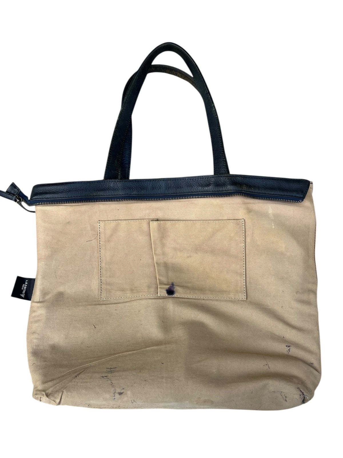 Bajra L.E.D. Bites Tokyo Distressed Faded Patina Leather Tote Bag Size ONE SIZE - 19 Thumbnail
