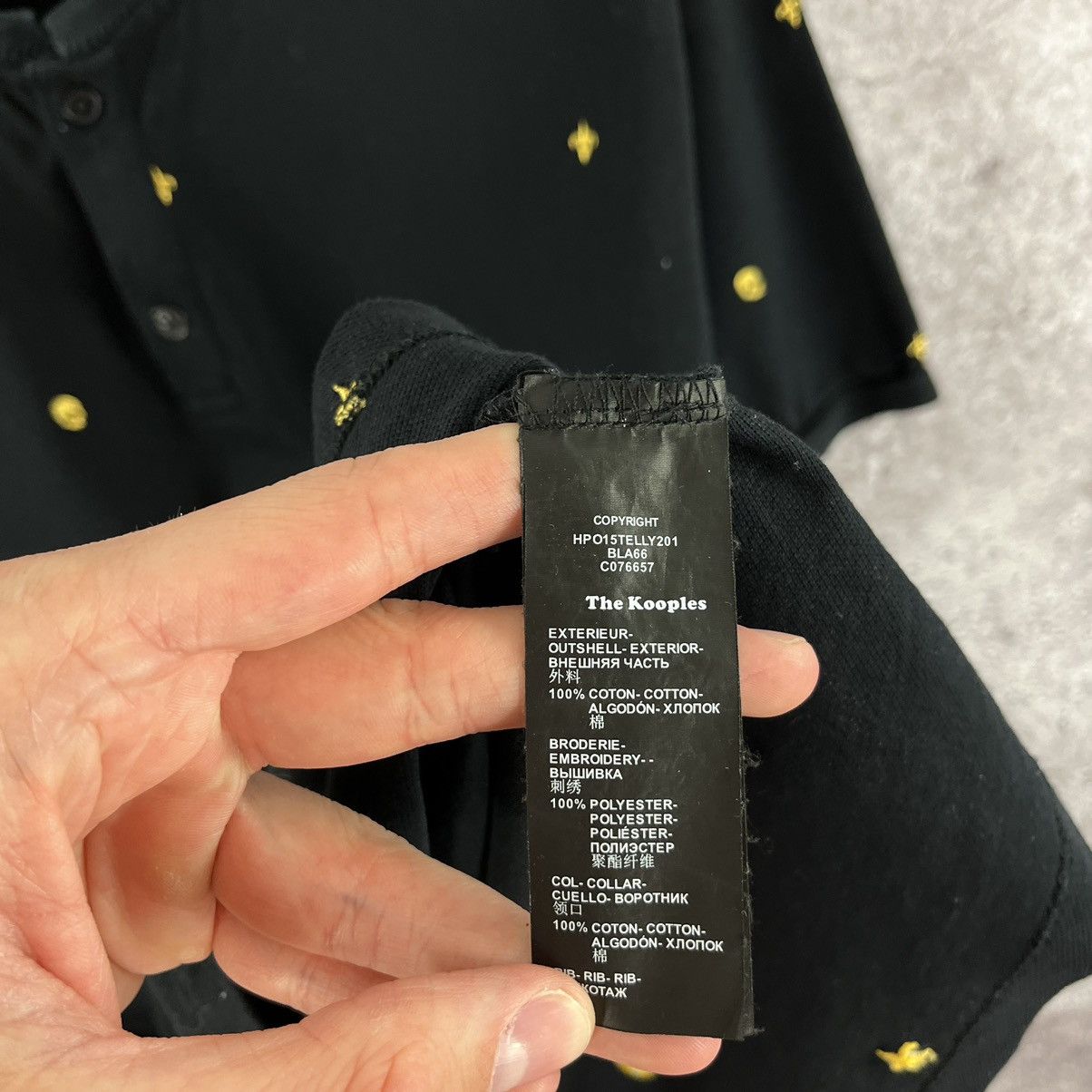 Designer × The Kooples The Kooples T-Shirt 2Button Round Neck Style Black Size L Size US L / EU 52-54 / 3 - 10 Thumbnail