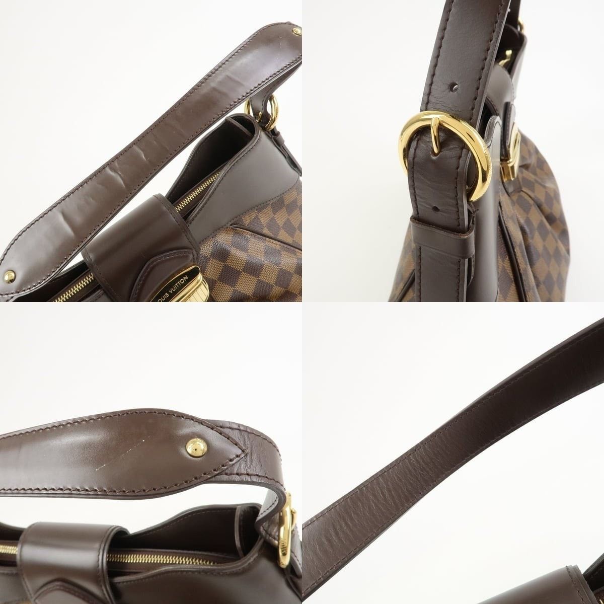 Louis Vuitton Louis Vuitton Damier Sistina MM Coated Canvas Shoulder Bag Size ONE SIZE - 4 Thumbnail