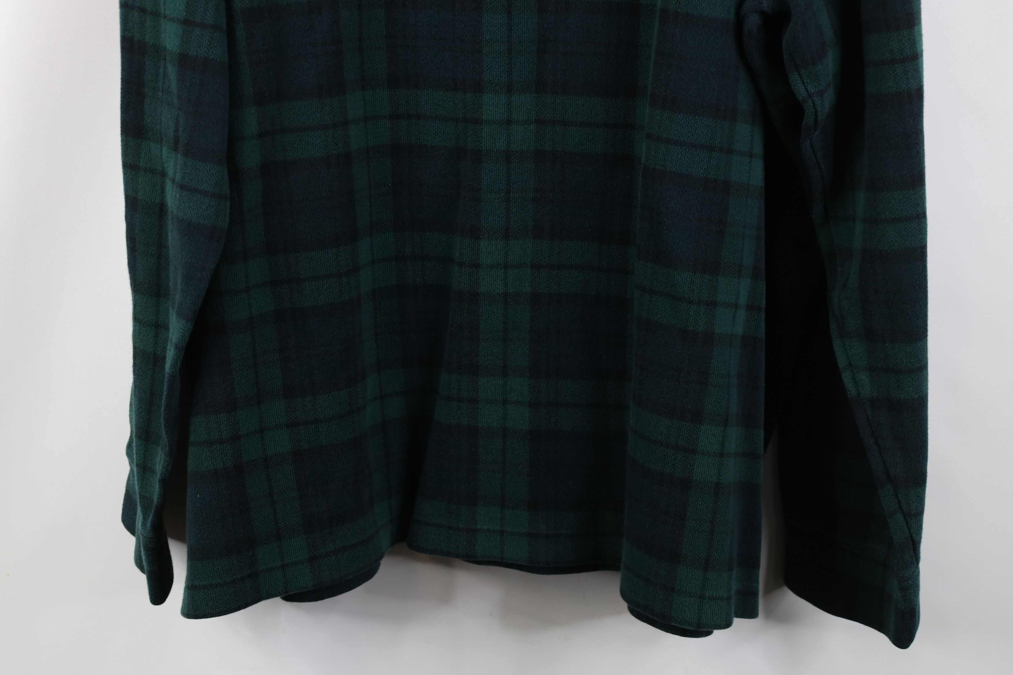 Ralph Lauren Vintage Y2K Ralph Lauren Ribbed 1/4 Half Zip Sweater Plaid Size US XXL / EU 58 / 5 - 13 Thumbnail