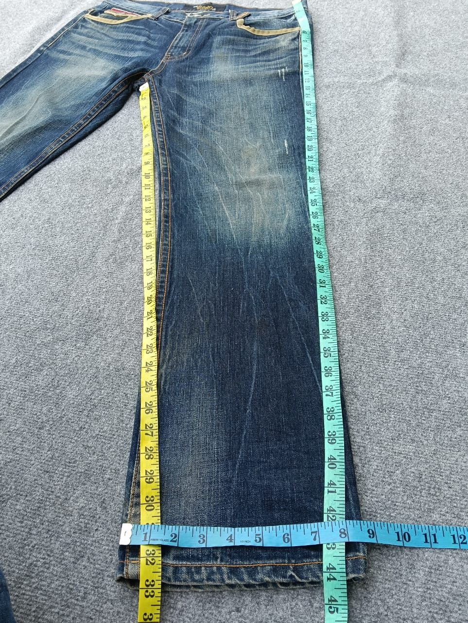 Japanese Brand Cloud72 Denim Y2K Style Embroidered Graphic jeans. Size US 36 / EU 52 - 10 Thumbnail