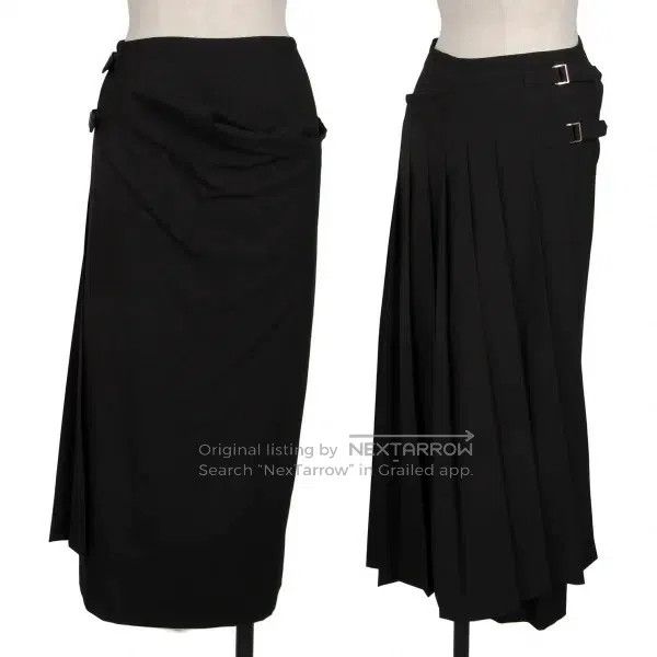 Comme des Garcons Comme Des Garcons size F Black Vintage Pleated Design Half Size 22" - 1 Thumbnail