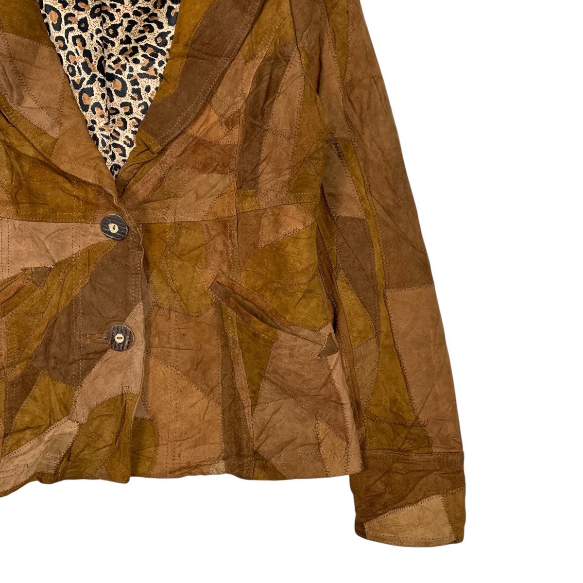 Japanese Brand Another Important Culture Geometric Design Leather Jacket Size M / US 6-8 / IT 42-44 - 4 Thumbnail