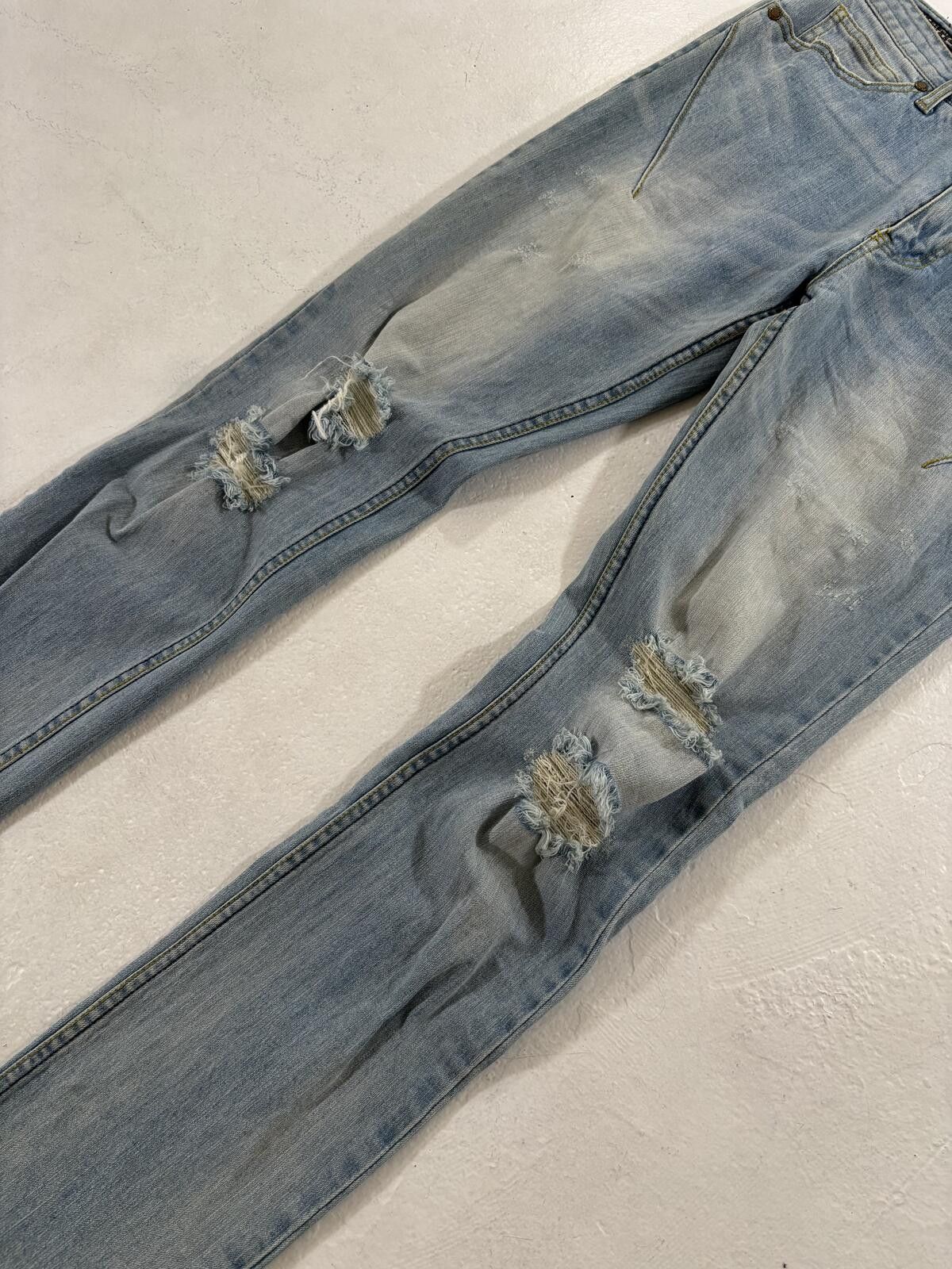 Number (N)ine Number (N)ine Music Note Crash Denim Size US 30 / EU 46 - 2 Thumbnail