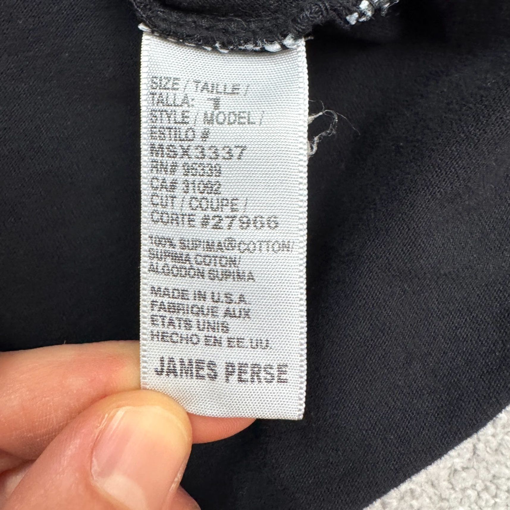 James Perse James Perse Polo Shirt Mens 1 Small Black Supima Cotton Short Sleeve Regular Fit Shirt Size US L / EU 52-54 / 3 - 7 Thumbnail