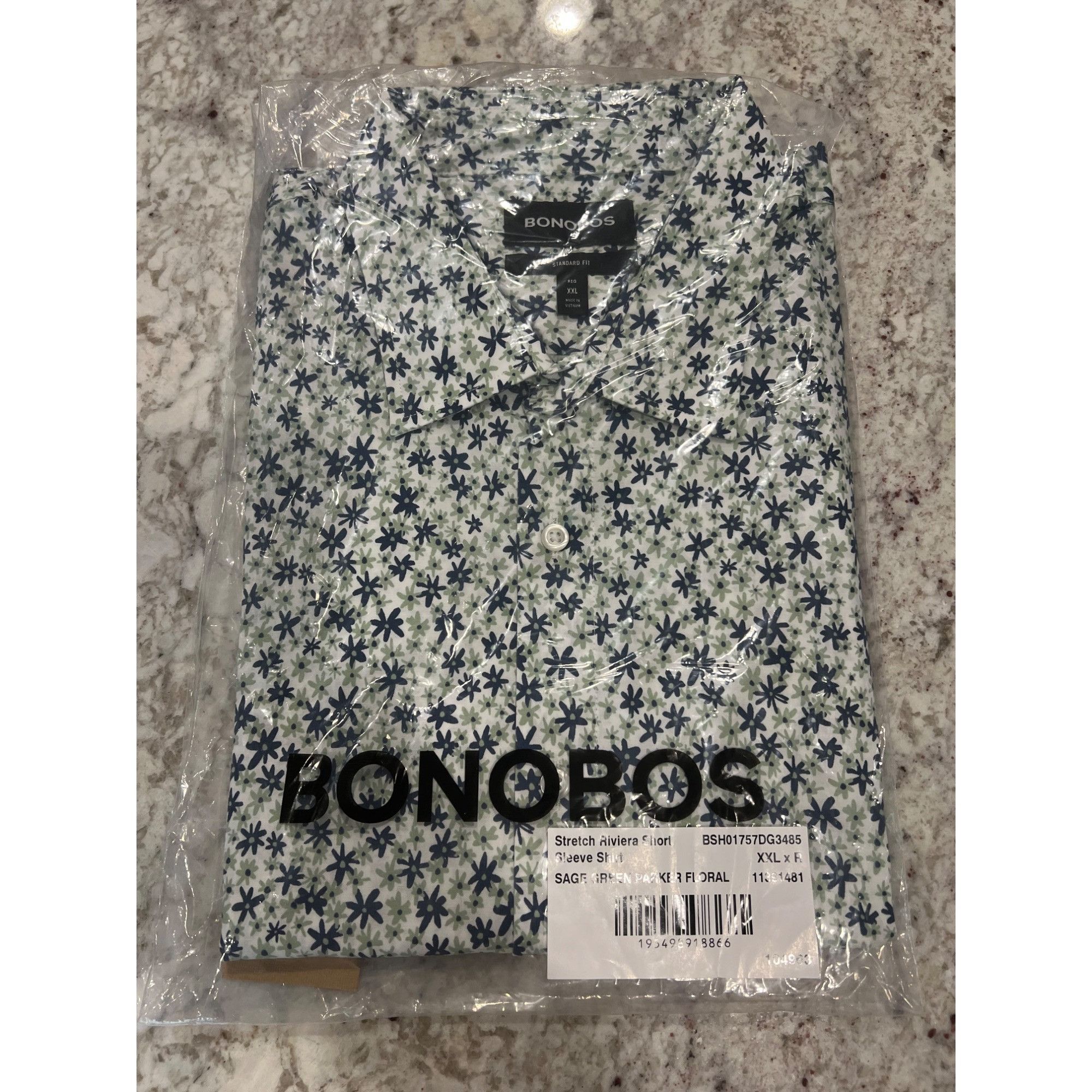 Bonobos Bonobos Riviera Short Sleeve Button Up Shirt NWOT - Size XXL Size US XXL / EU 58 / 5 - 5 Thumbnail