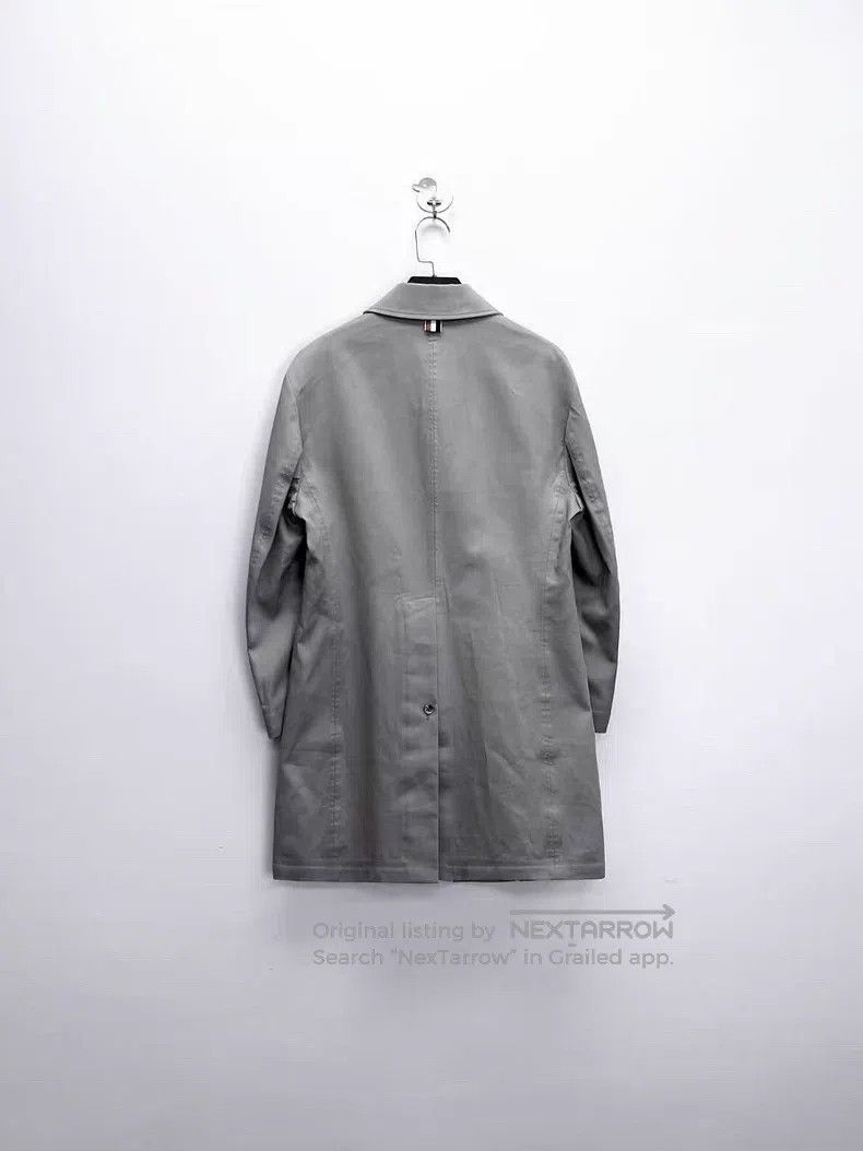 Thom Browne Thom Browne Grey Twill Long Trench Coat Jacket Size US M / EU 48-50 / 2 - 2 Thumbnail
