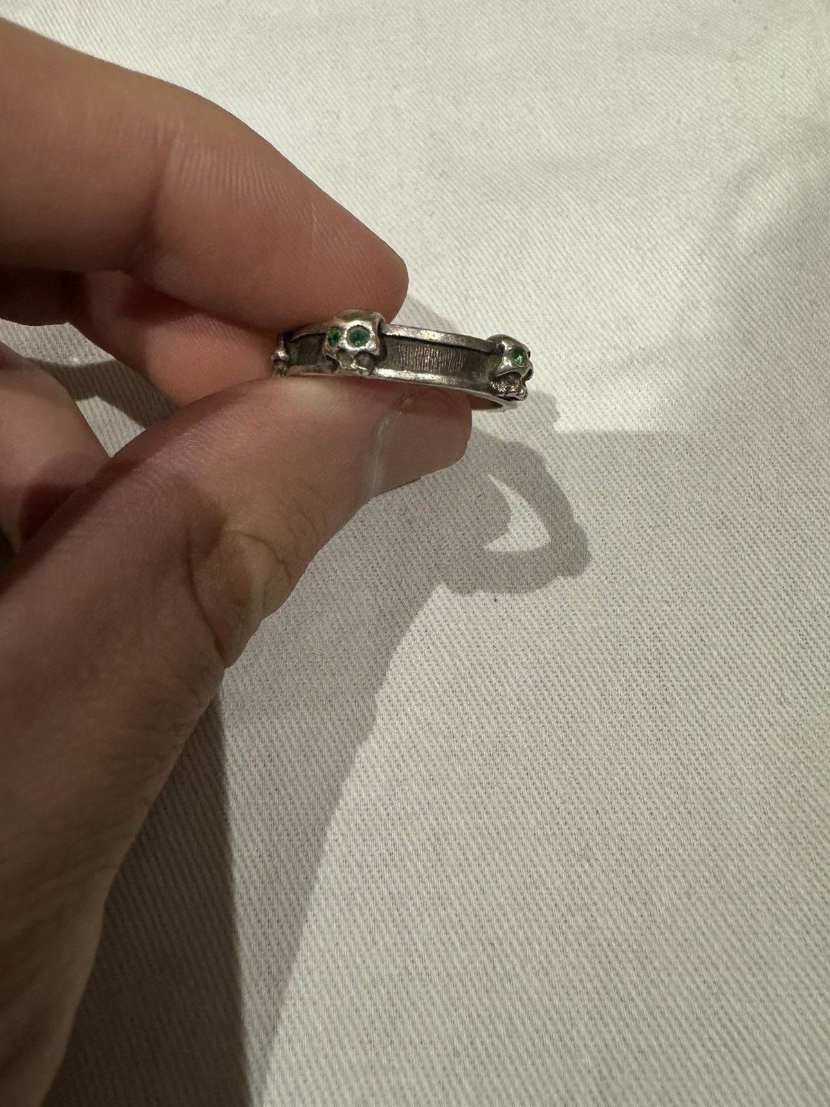 Other Luka Sabbat x Monini Gioielli Skull Ring with Emeralds Size ONE SIZE - 2 Thumbnail