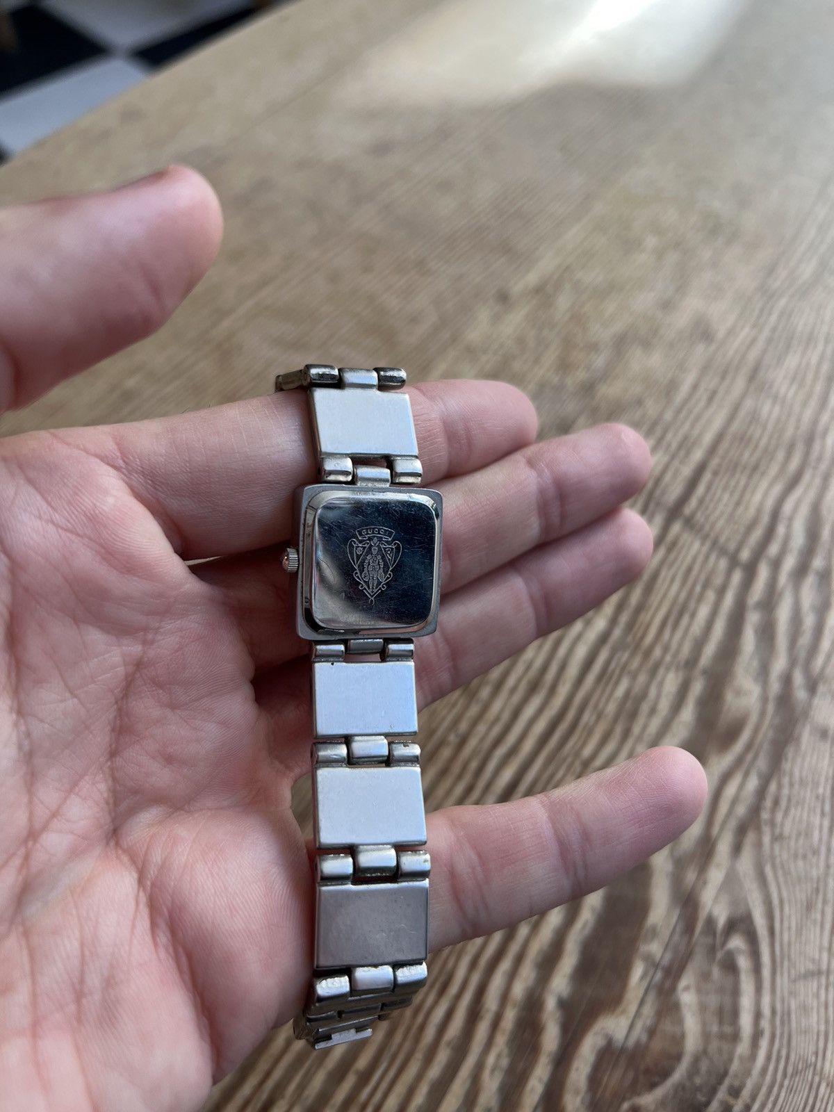Vintage gucci silver watch