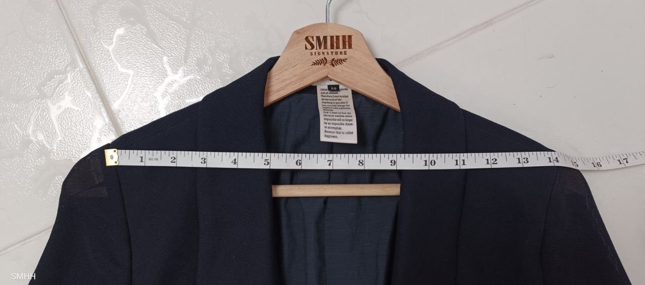 Japanese Brand Sov. Navy Blue Long Cardigan - Japanese Minimalist (Size 38) Size S / US 4 / IT 40 - 6 Thumbnail