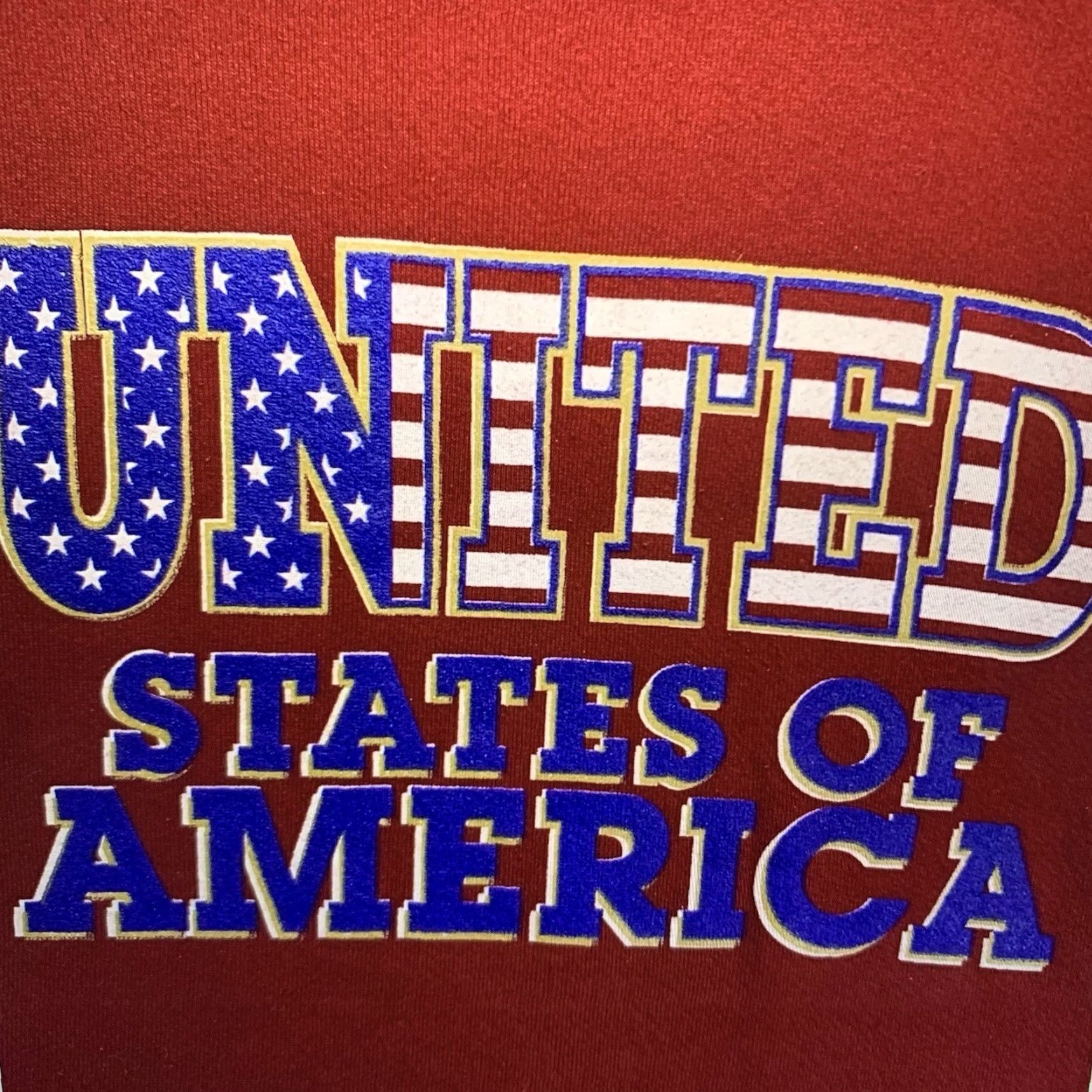 Vintage VINTAGE Franklin Adult Large Sweatshirt Pullover 90s Patriotic USA Graphic Print Red Fleece Size US L / EU 52-54 / 3 - 3 Thumbnail
