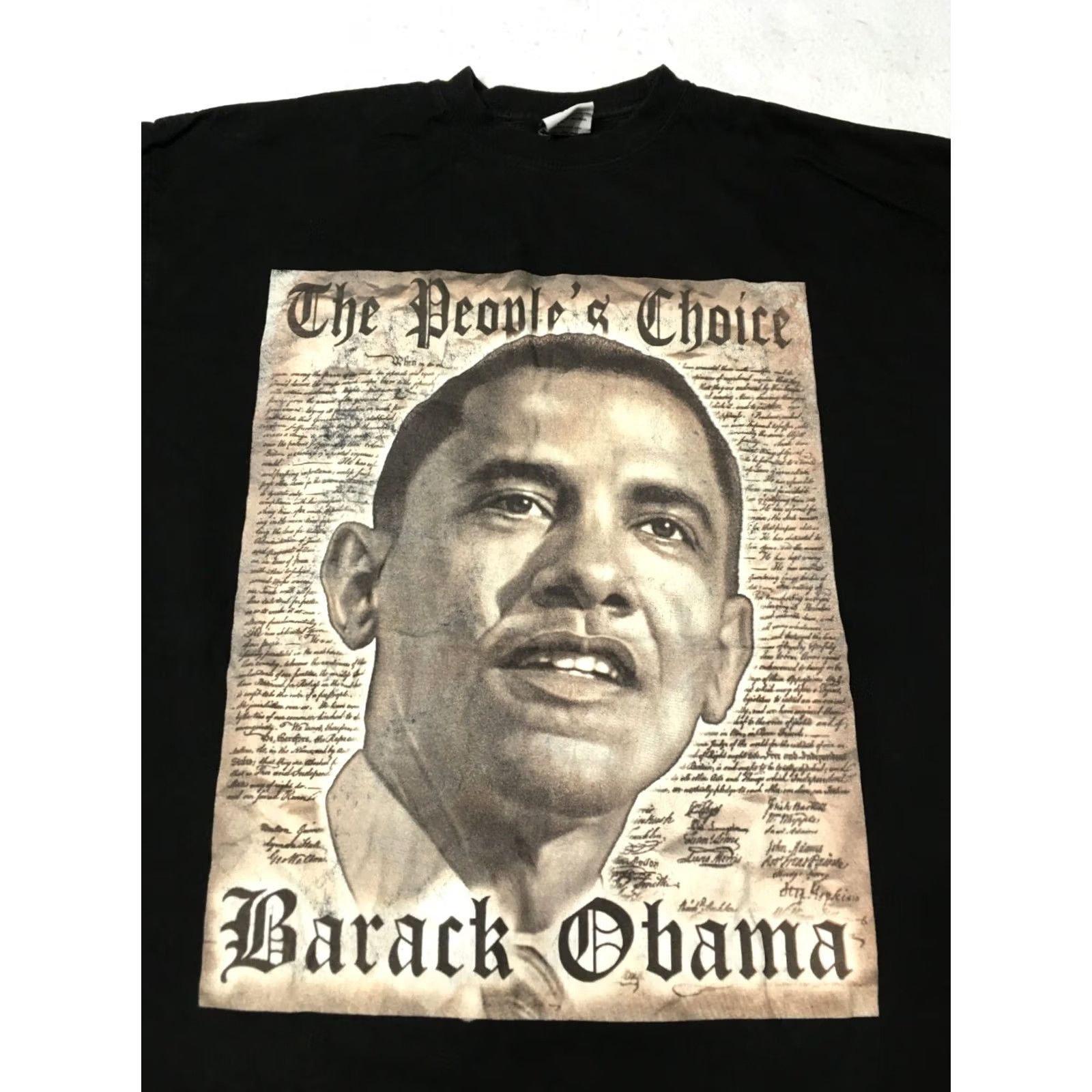 Vintage Barack Obama peoples choice Rap T Style Shirt 2XL Black Mens Size US XXL / EU 58 / 5 - 2 Thumbnail