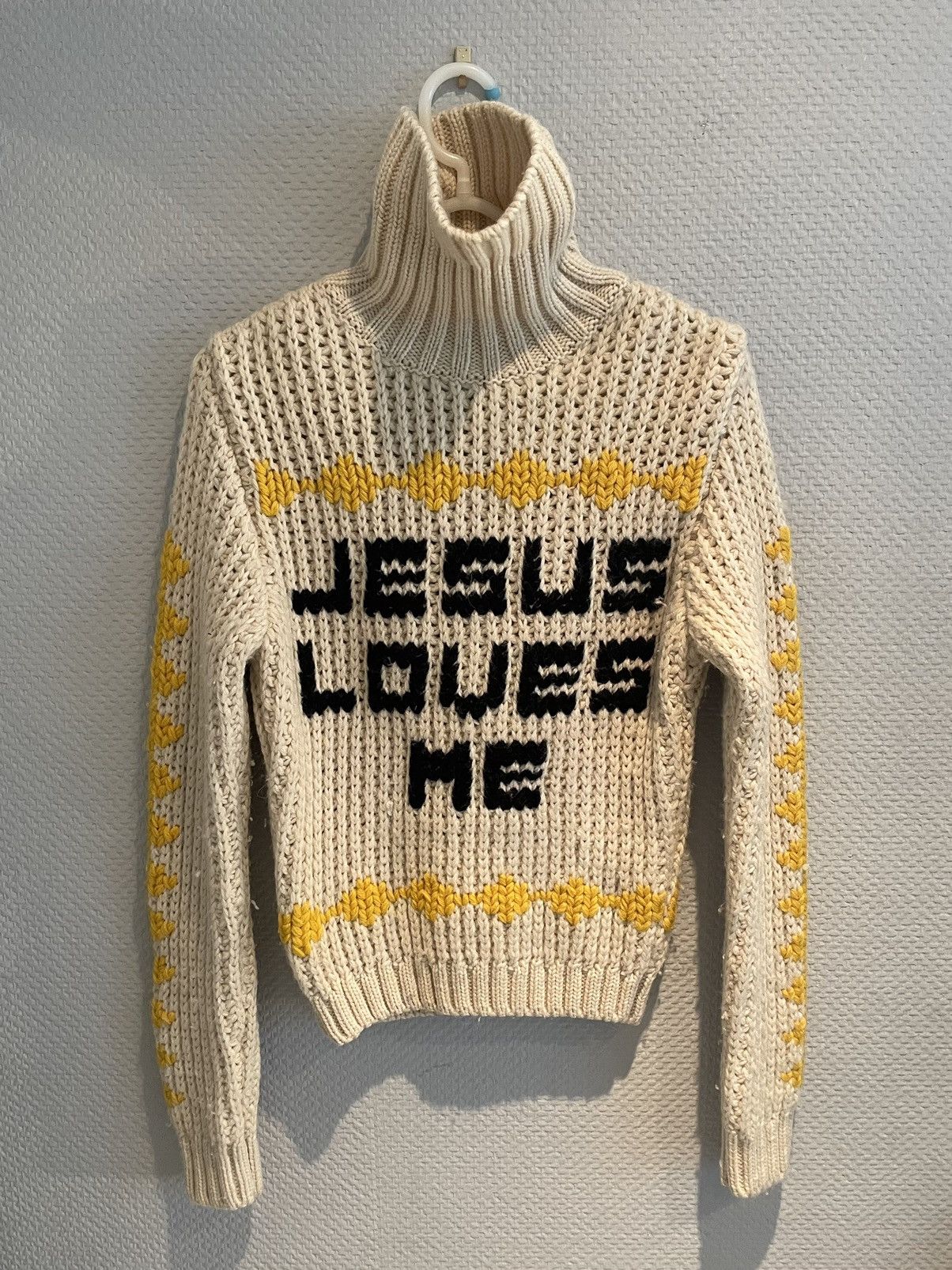 Dsquared2 Dsquared2 AW05 Jesus Loves Me Knit Wool Turtleneck sweater Size L / US 10 / IT 46 - 1 Thumbnail