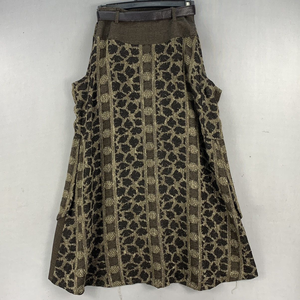 Very Rare Italian Mode Snake Skin Layer Overlay Punk Skirt