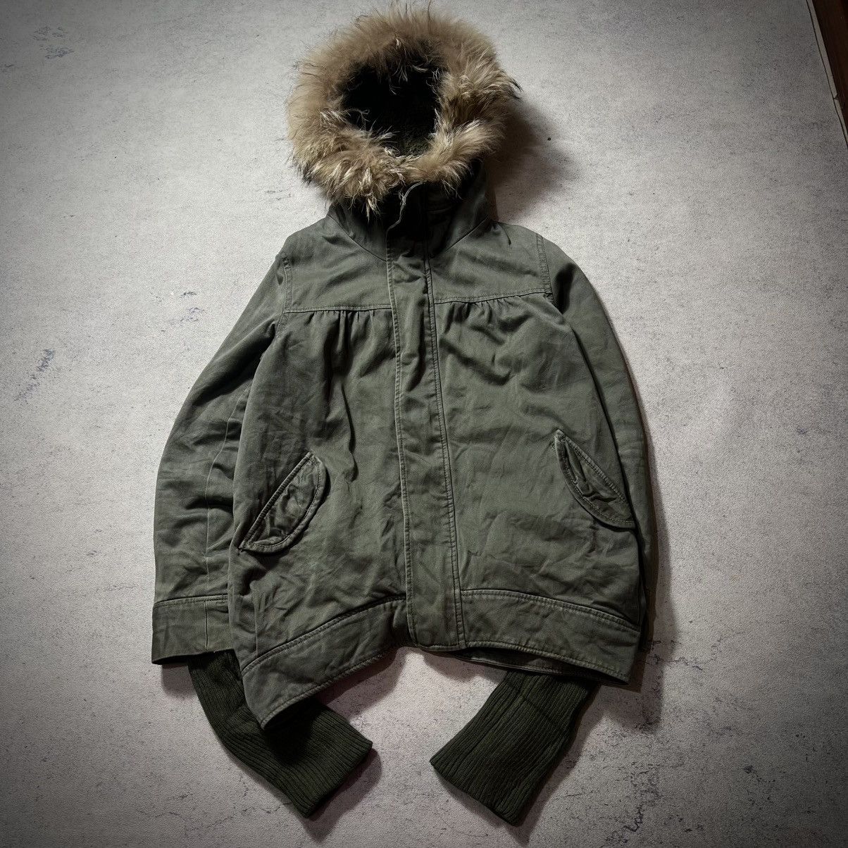 Japanese Brand Crazy Fur Moussy Raccon Gothic Ifsix Lgb Kmrii Style Jacket Size US M / EU 48-50 / 2 - 1 Thumbnail
