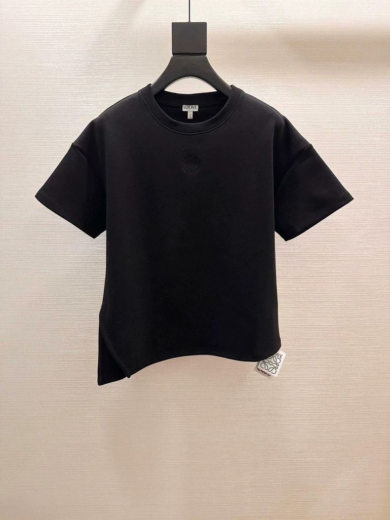 Loewe LOEWE Embroidered logo slanted side slit short sleeve T-sh Size M / US 6-8 / IT 42-44 - 1 Thumbnail