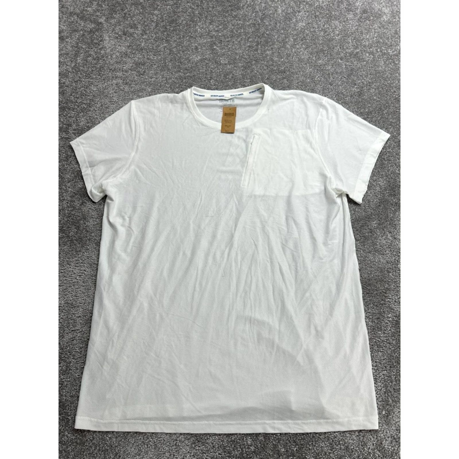 CO Duluth Buck Naked Performance Travel Crew Shirt Mens 3XL White Nylon Spandex Short Sleeve Crew Neck Practical Classic Outdoor Sports Size US XXL / EU 58 / 5 - 2 Thumbnail