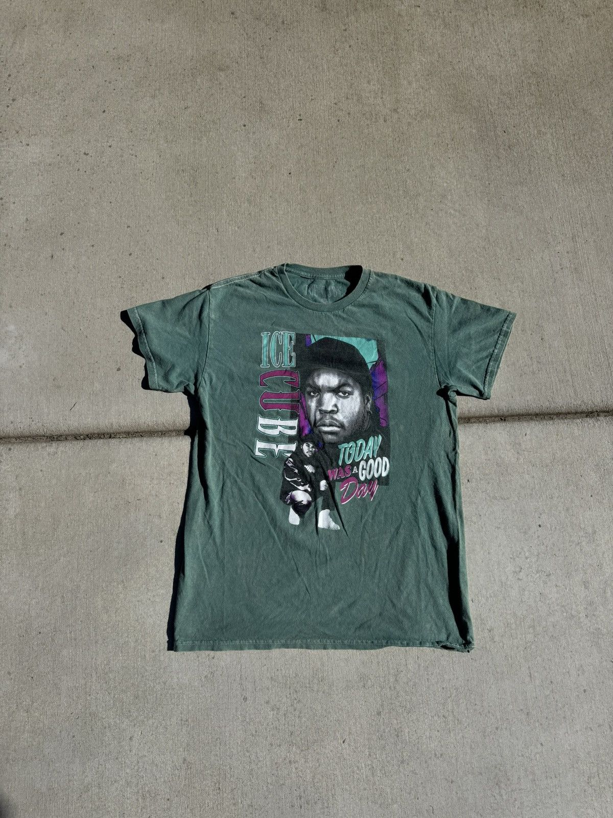 Vintage Ice Cube green vintage graphic tee Size US M / EU 48-50 / 2 - 1 Thumbnail