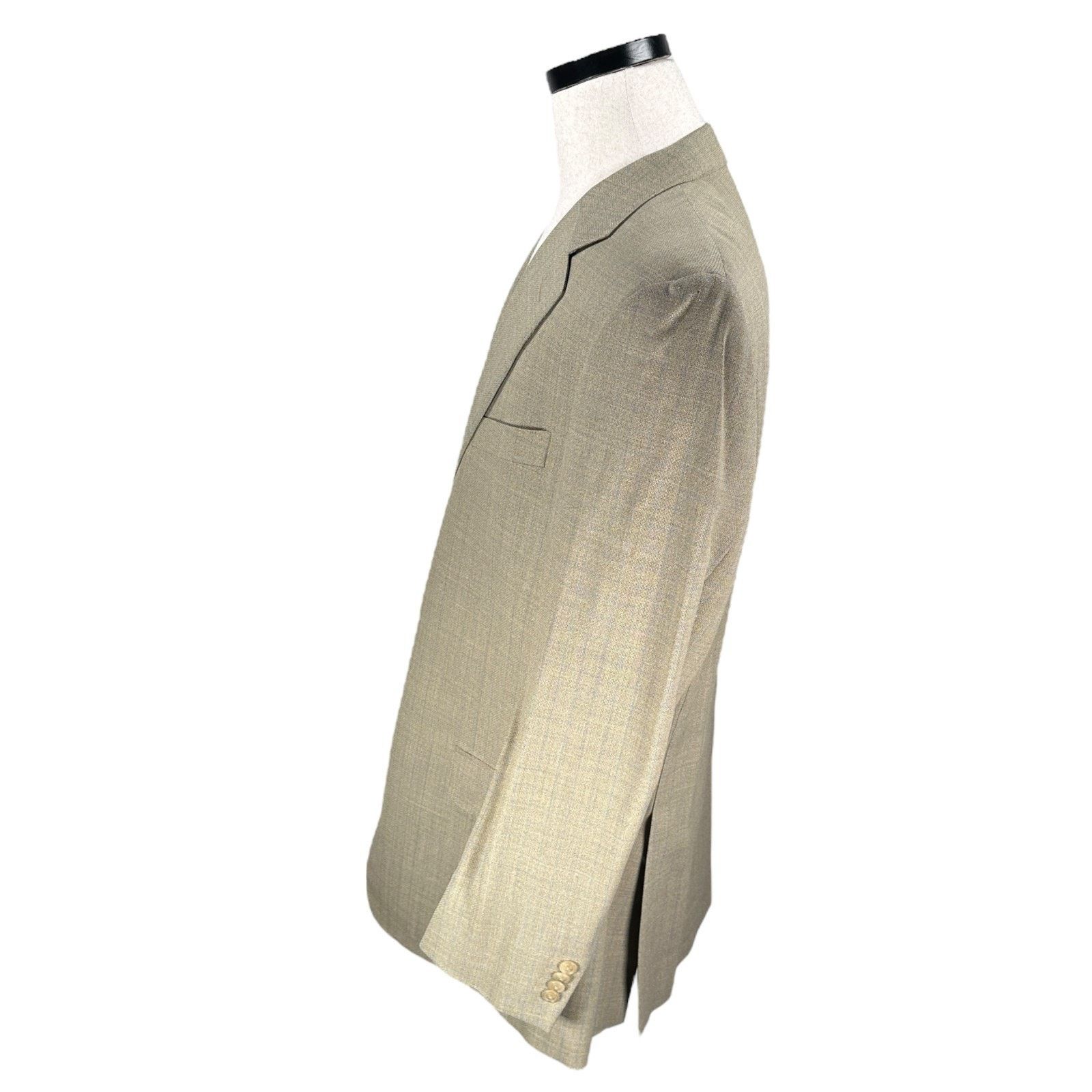 Ermenegildo Zegna Ermenegildo Zegna Blazer Jacket Men 44R Beige Widowpane Wool Size 44R - 4 Thumbnail