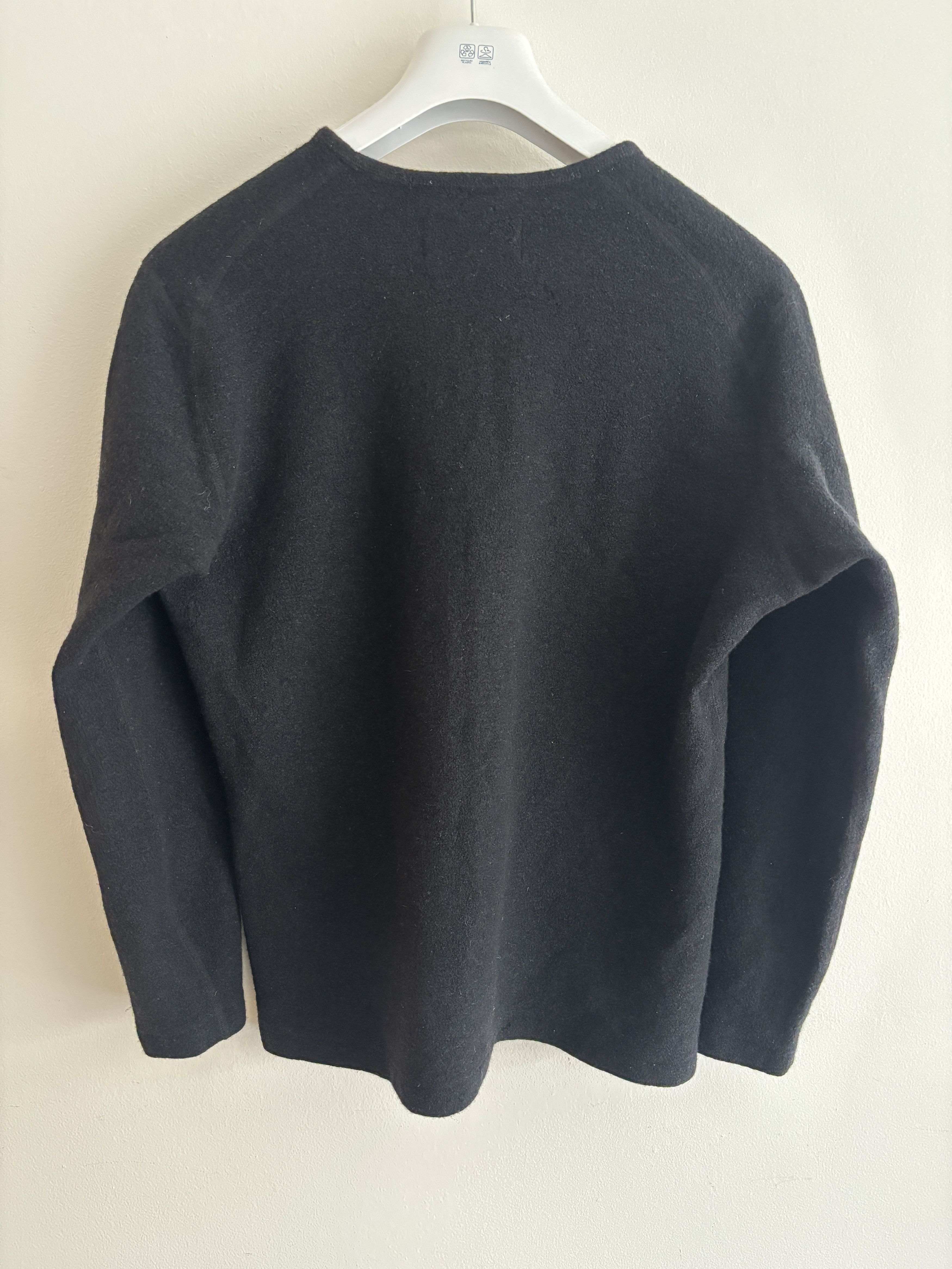 Wings + Horns Black Wool Crewneck Sweater Medium - Large Size US M / EU 48-50 / 2 - 6 Thumbnail