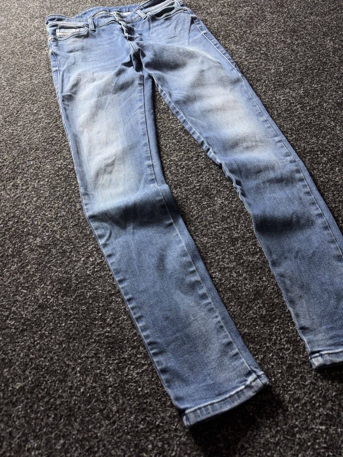Diesel Luxury 00s Y2K Diesel SLANDY Super Skinny Jeans Light Wash Size 28" / US 6 / IT 42 - 2 Thumbnail