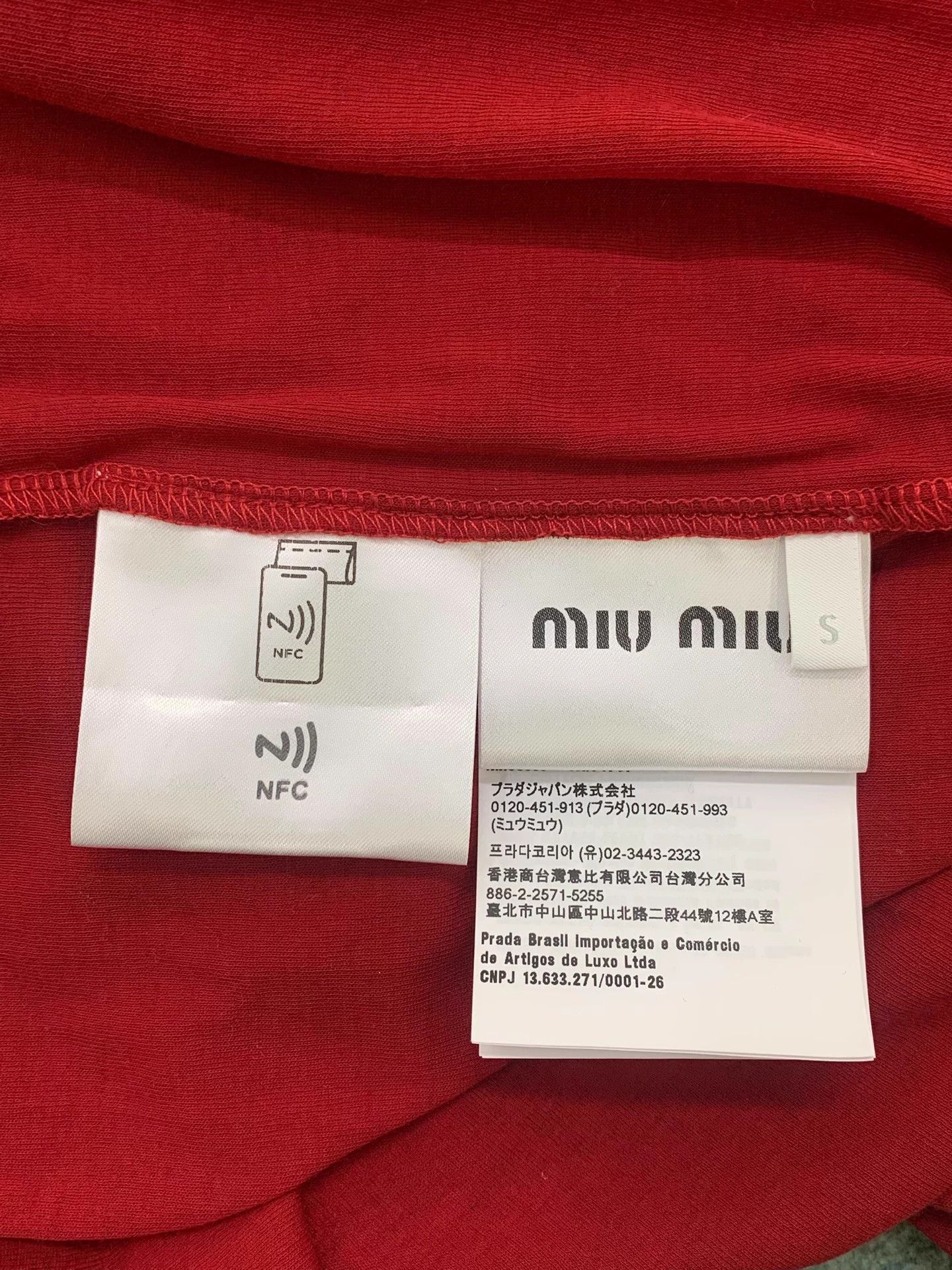 Miu Miu MIU MIU Red Collared Polo LS size S Size S / US 4 / IT 40 - 5 Thumbnail