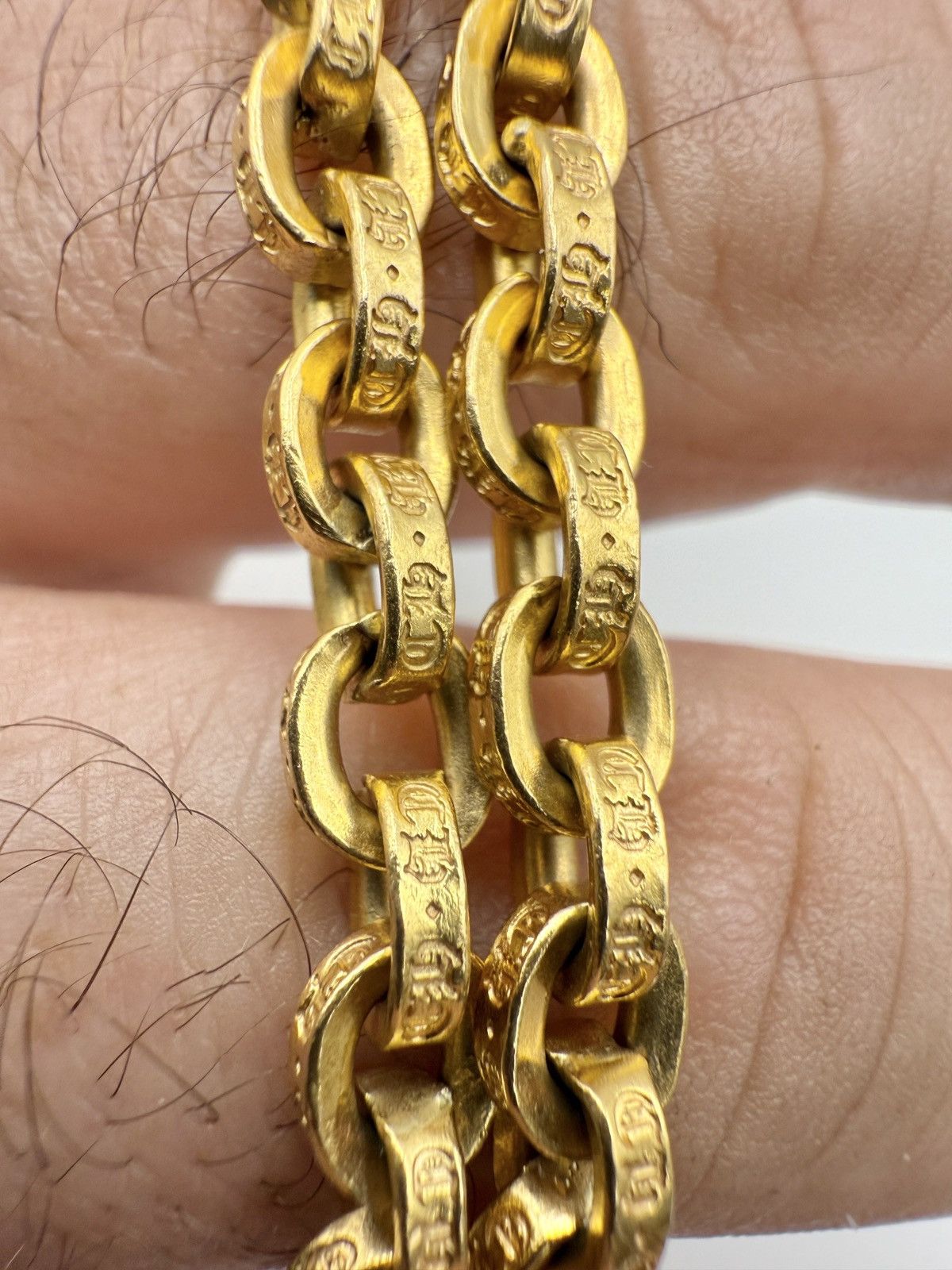 Chrome Hearts Chrome Hearts 22k Gold Paper Chain Necklace 30 inch