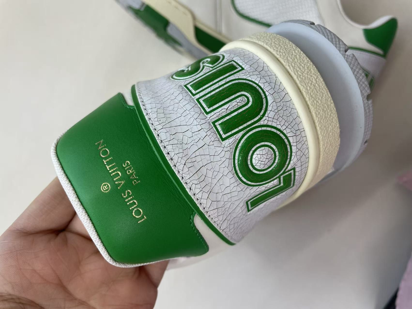 Louis Vuitton Louis Vuitton Green White Monogram Trainer Sneaker Size US 10 / EU 43 - 11 Thumbnail