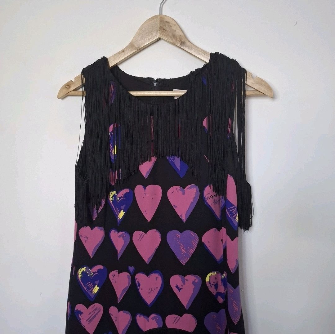 H&M × Versace VERSACE X H&M Fringe Lovehearts Flapper Dress Size 40 Size M / US 6-8 / IT 42-44 - 3 Thumbnail